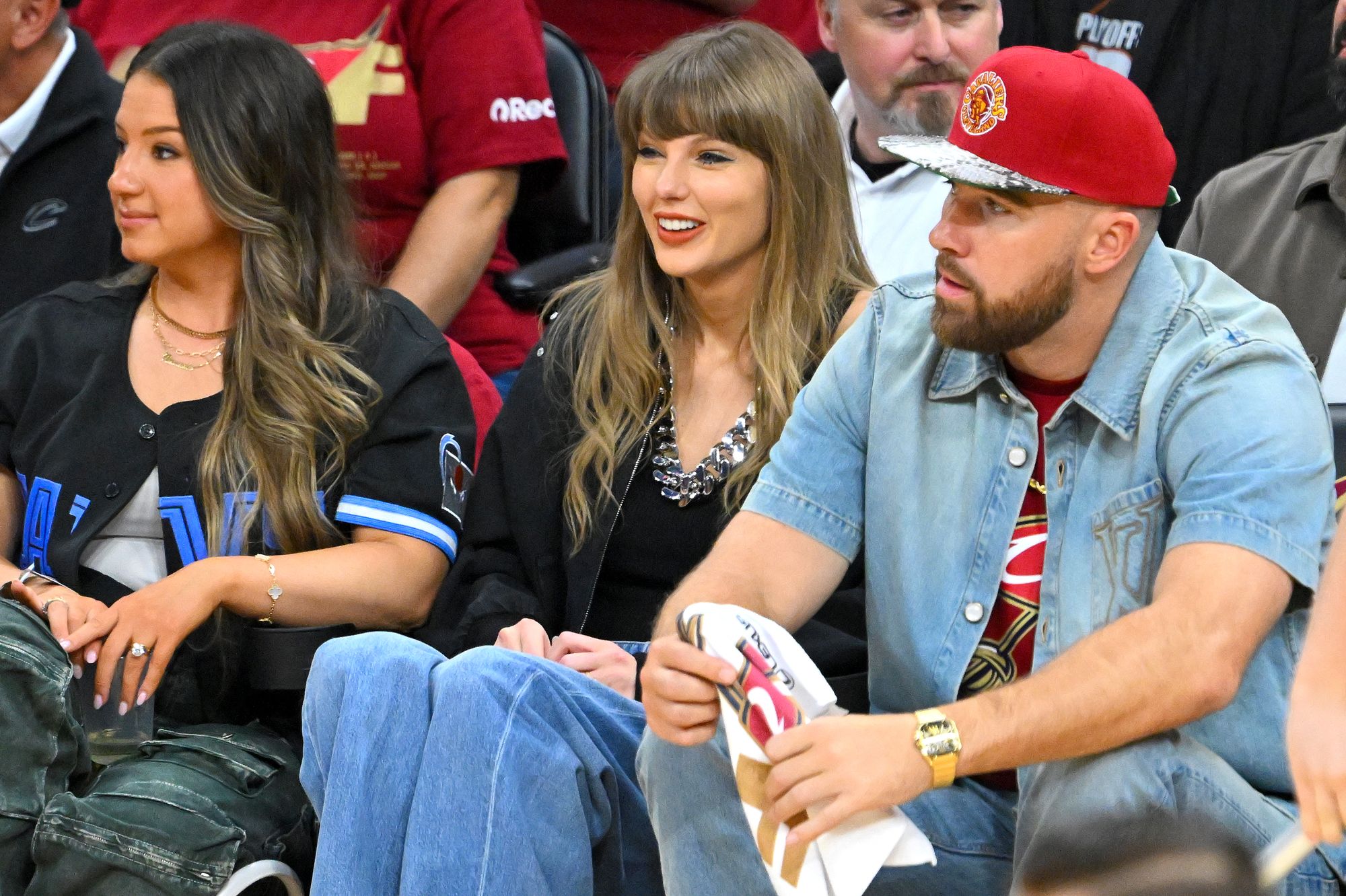 The Knicks' starting five isn’t such a surprising potential pick for Swift — although Kelce may have some conflicting feelings about the team that beat his hometown Cleveland Cavaliers in the Eastern Conference Finals