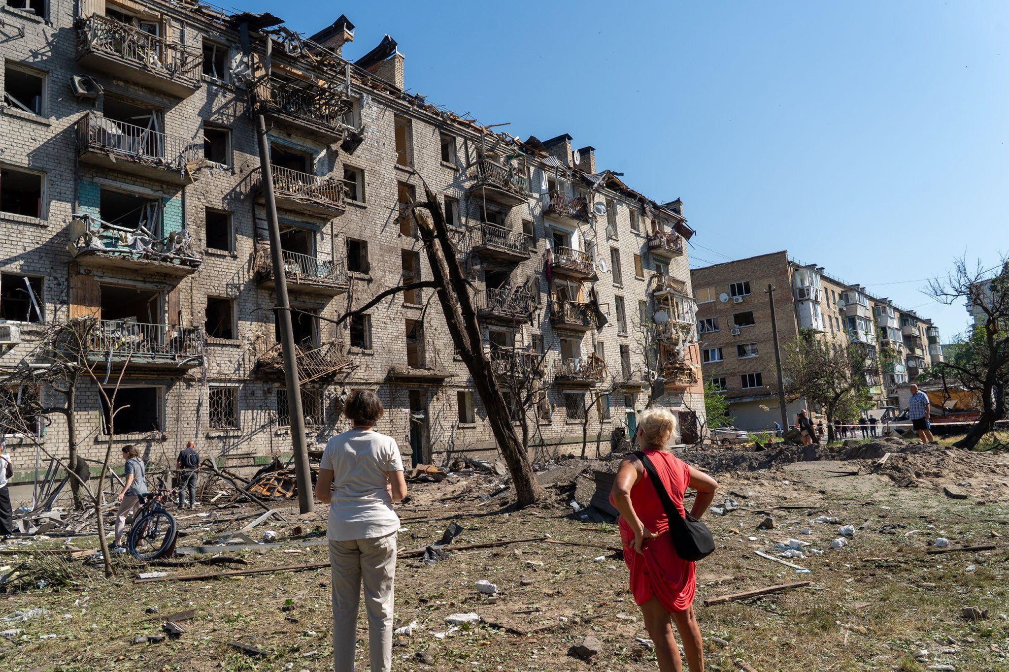Kyiv residents have been left picking up the pieces after one of the biggest attacks of the war