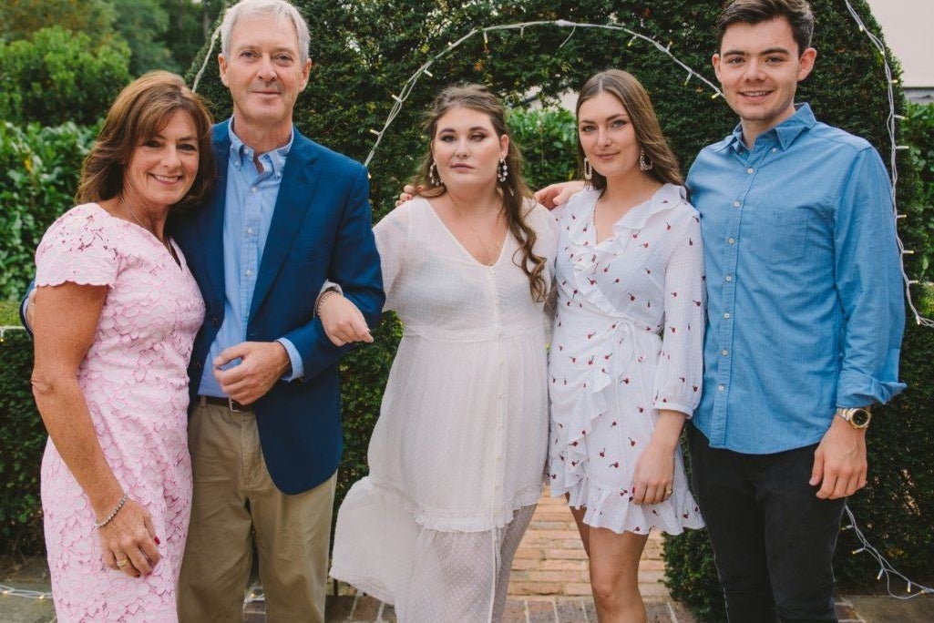Emily, with siblings Charlotte and James and parents Debi and Tim Oliver (Family handout)