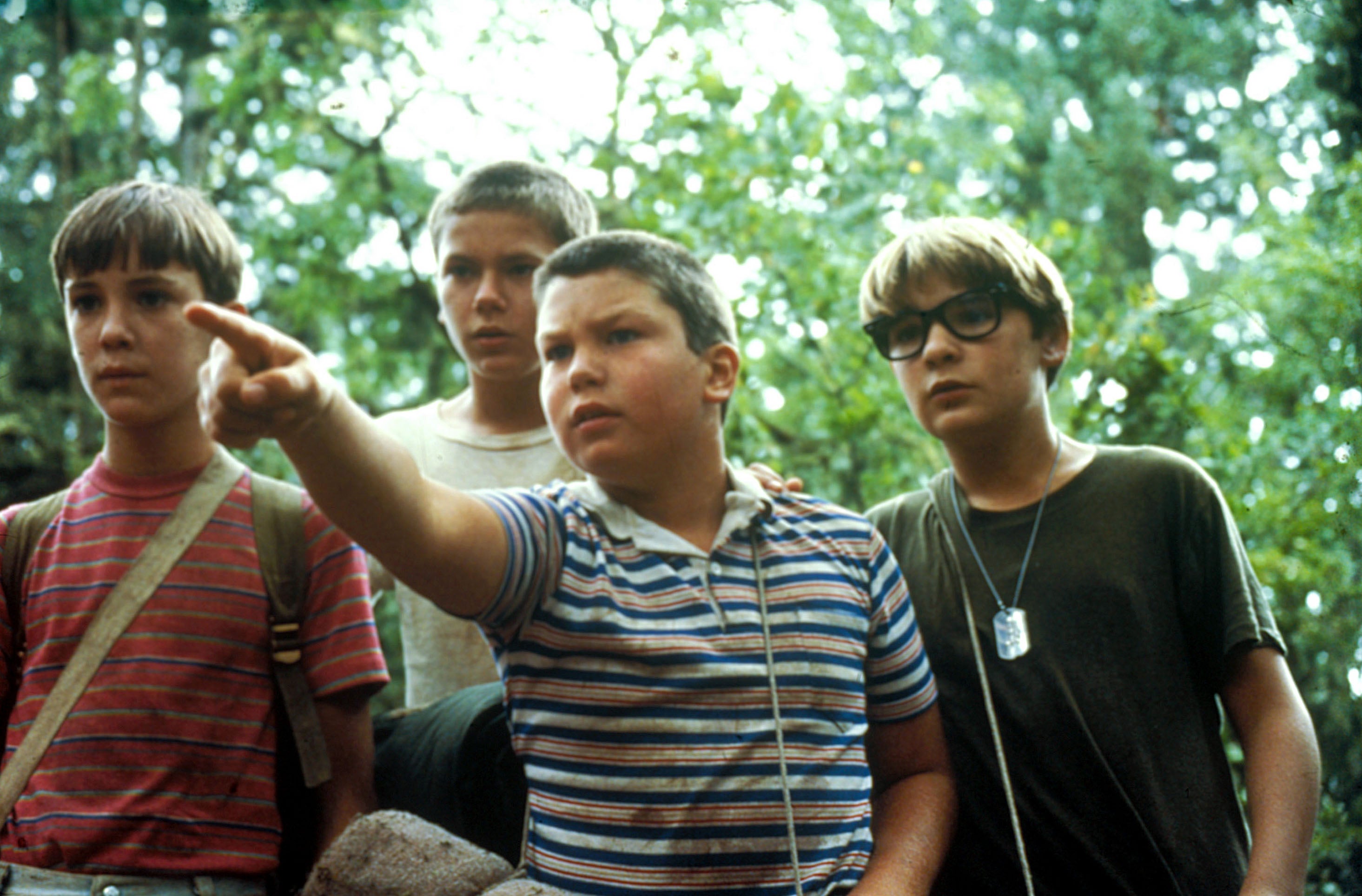 O'Connell neben Wil Wheaton, River Phoenix und Corey Feldman in Rob Reiners „Stand by Me“