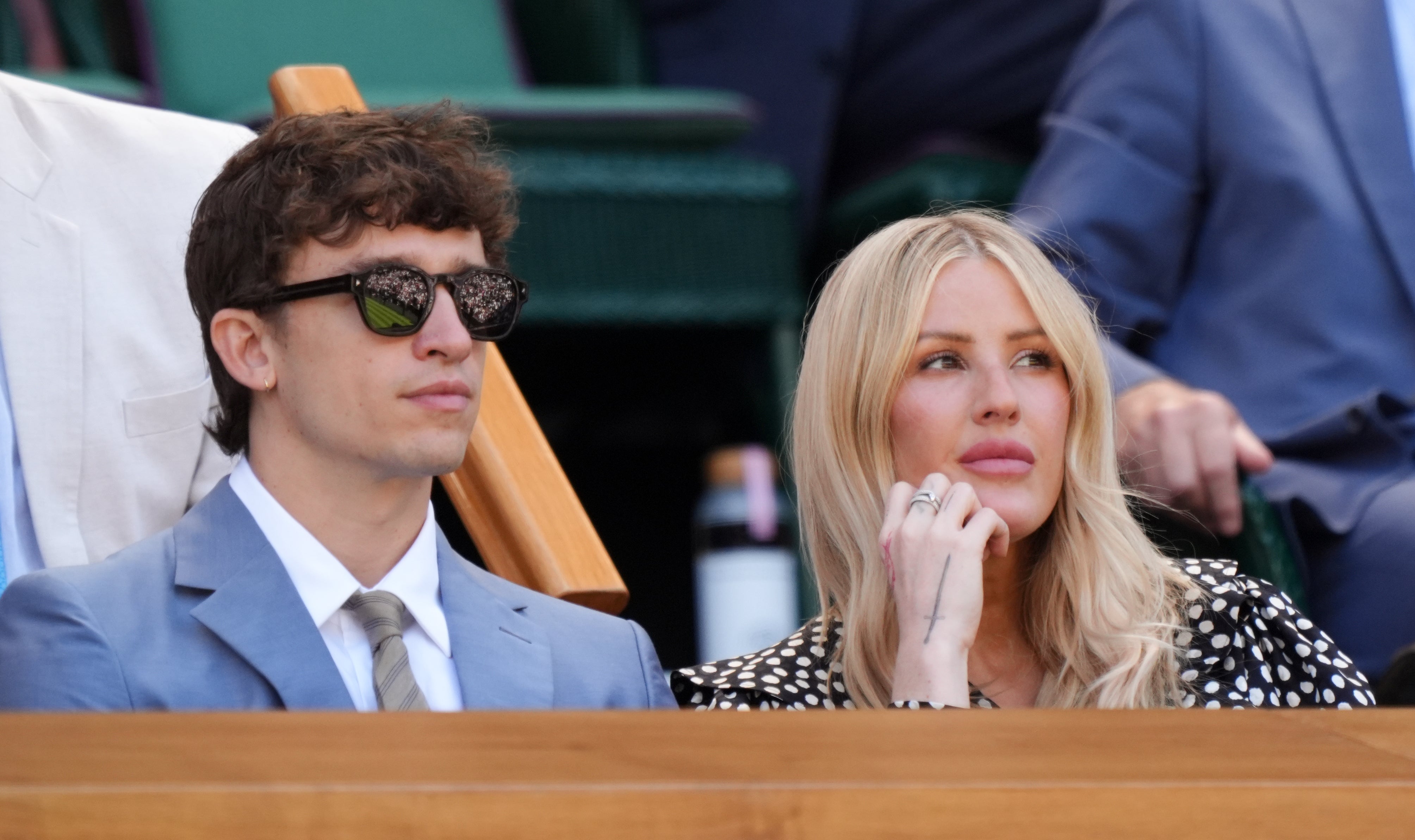 Ellie Goulding e Beau Minniear no camarote real