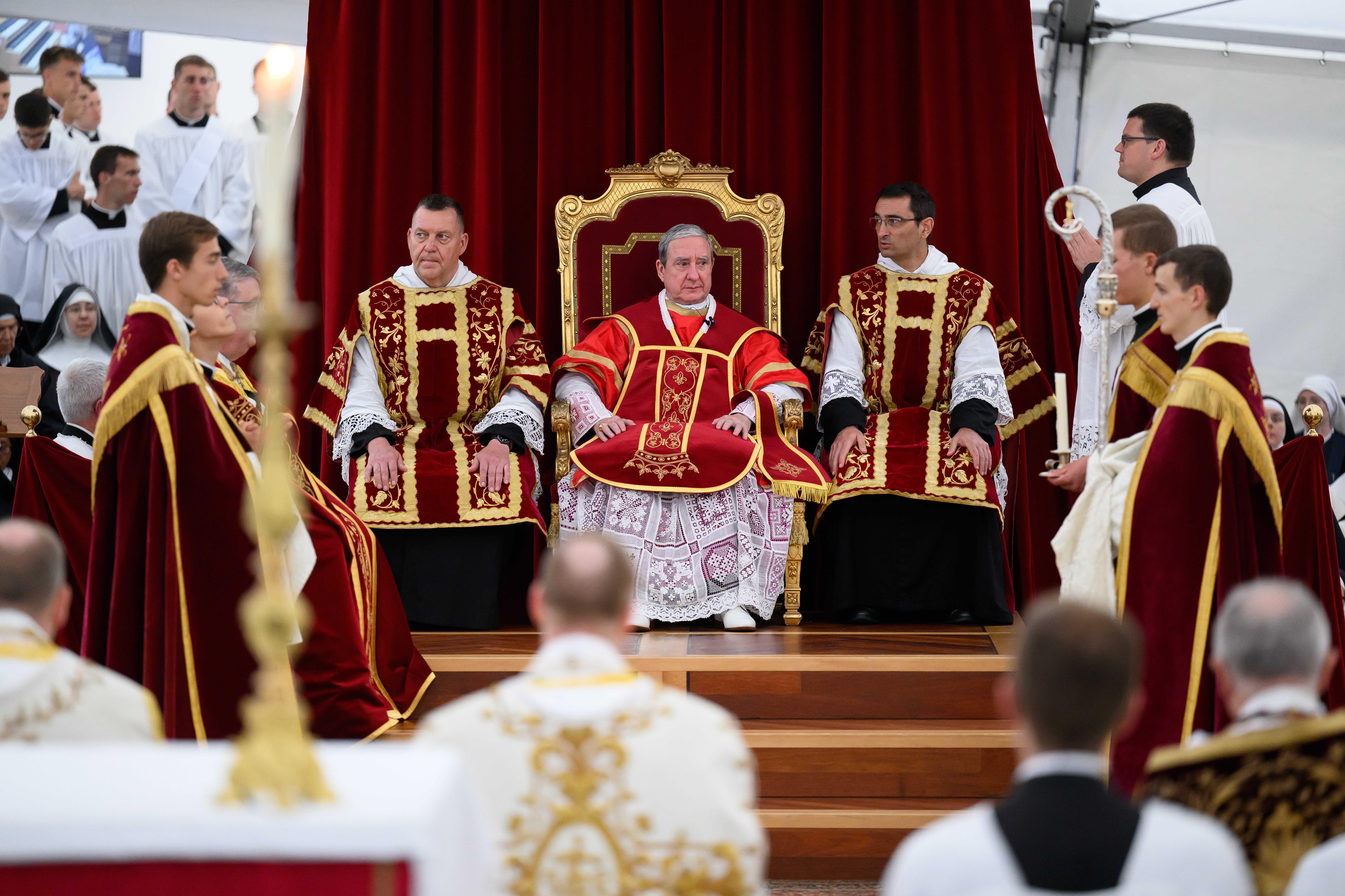Catholic Bishop of the Society of Saint Pius X (SSPX) Alfonso de Galarreta attends the Catholic episcopal consecrations ceremony at the International Seminary of Saint Pius X