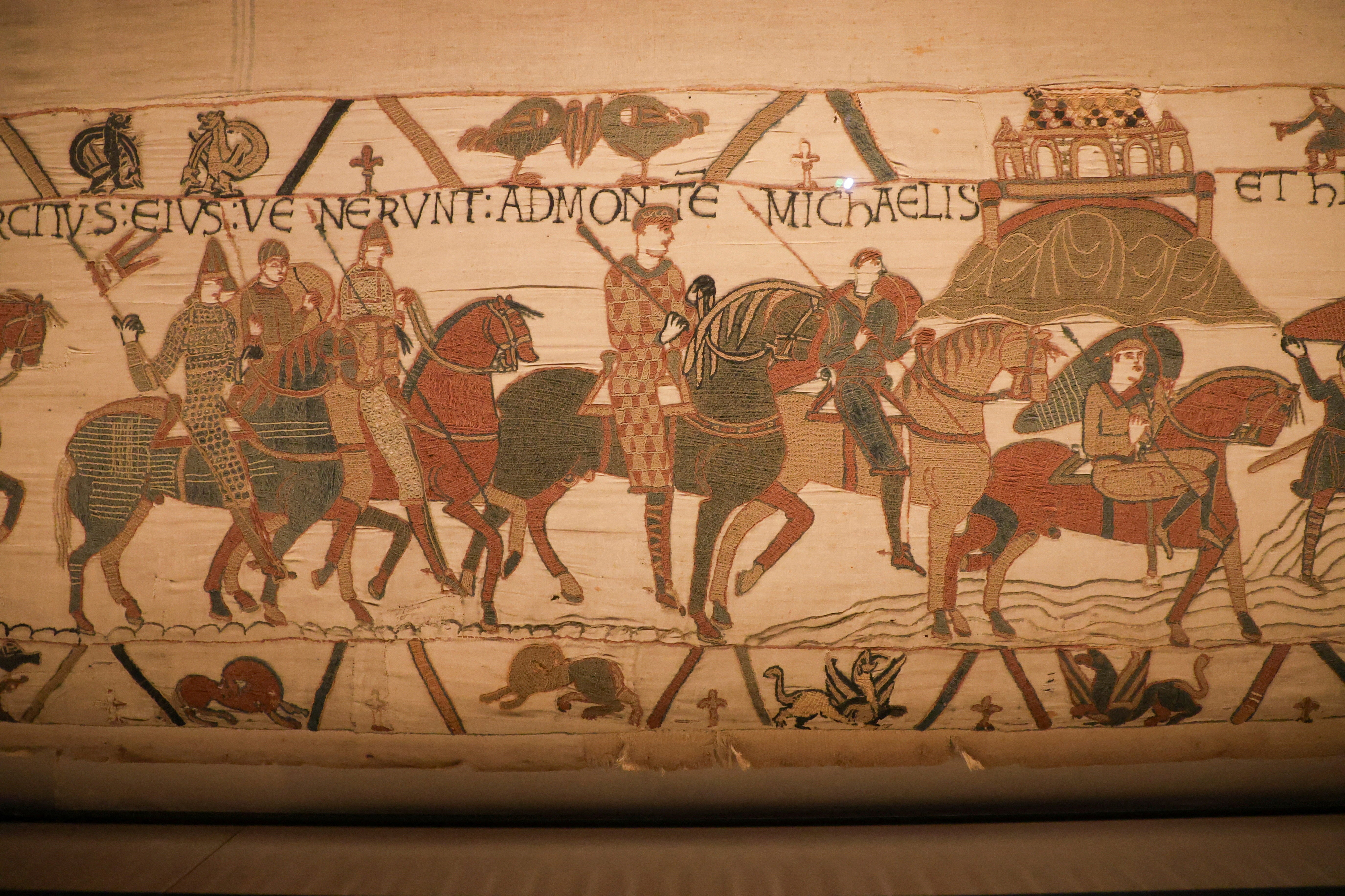 The tapestry will be on display in Britain for the first time in nearly 1,000 years (Reuters)