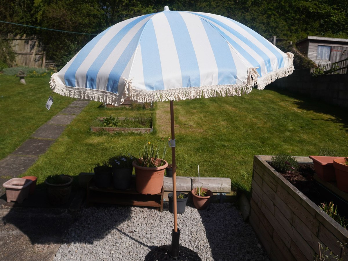 garden treasures red offset patio umbrella replace canopy Winds: Pacifico Clara Beer Patio Umbrellas by Garden Winds __label:NEW Pack:Boom Microphone