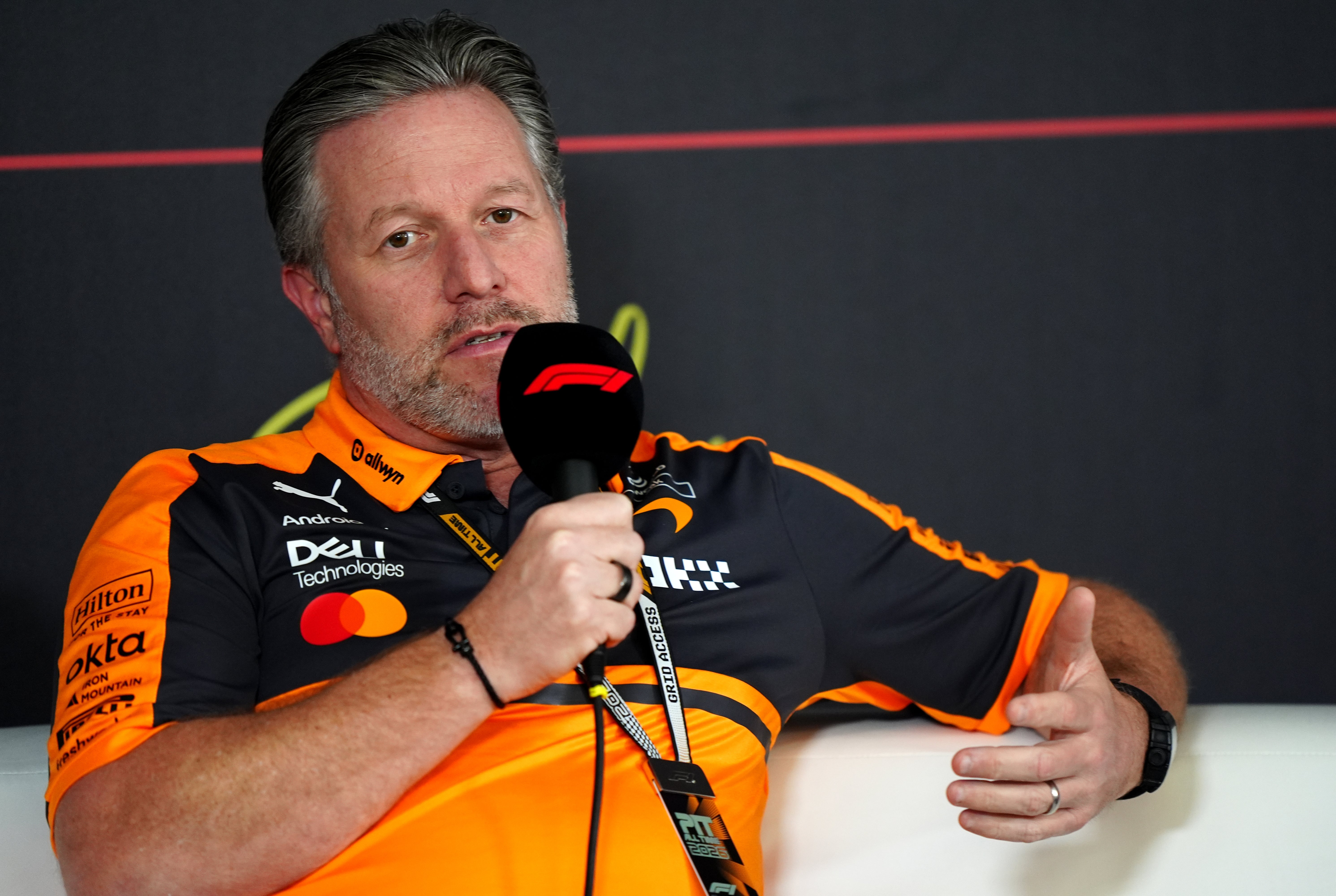 Zak Brown played down links to Verstappen (Bradley Collyer/PA) (PA Wire)