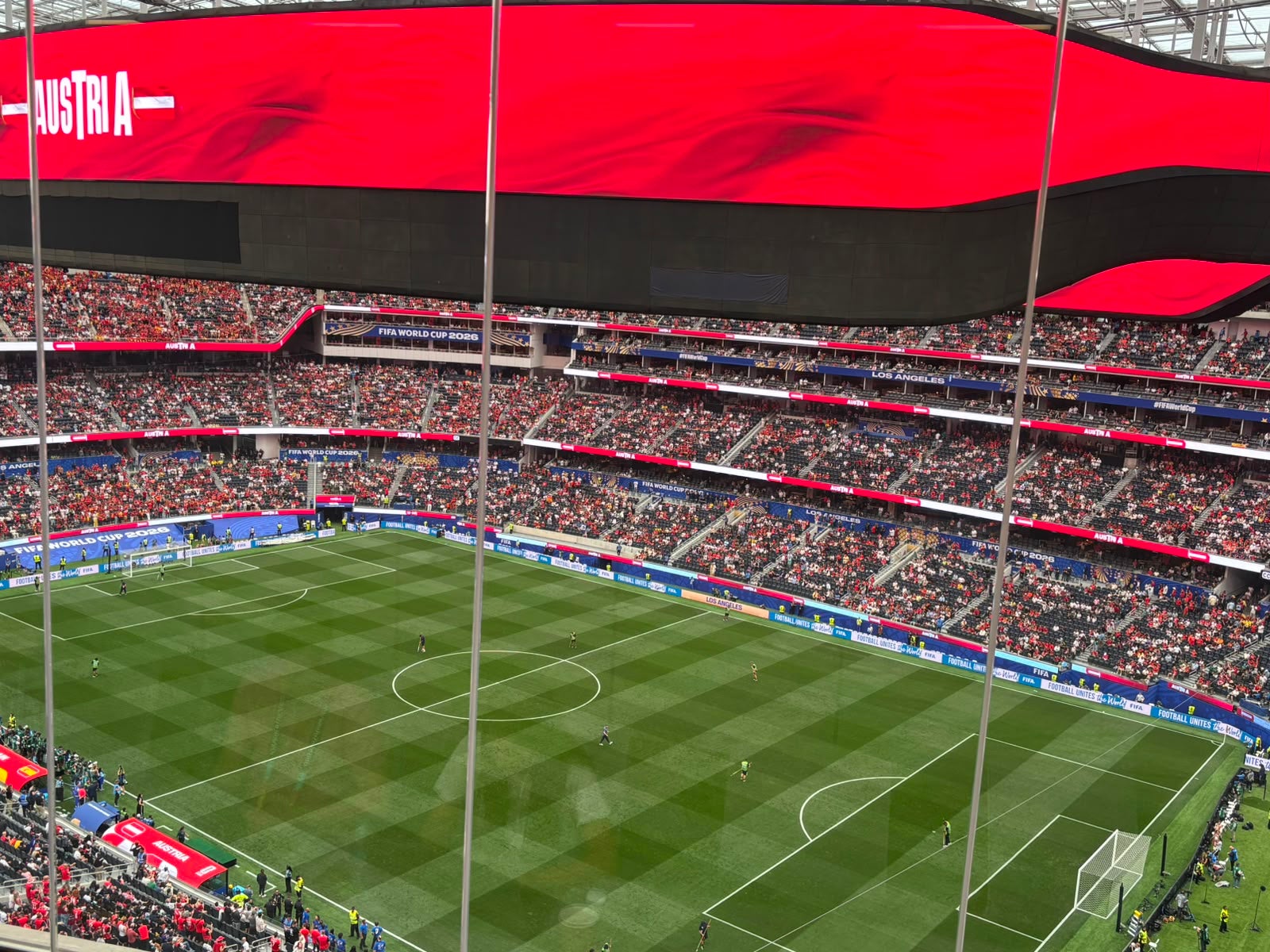 Spain vs Austria in World Cup last-32 (Kieran Jackson/The Independent)
