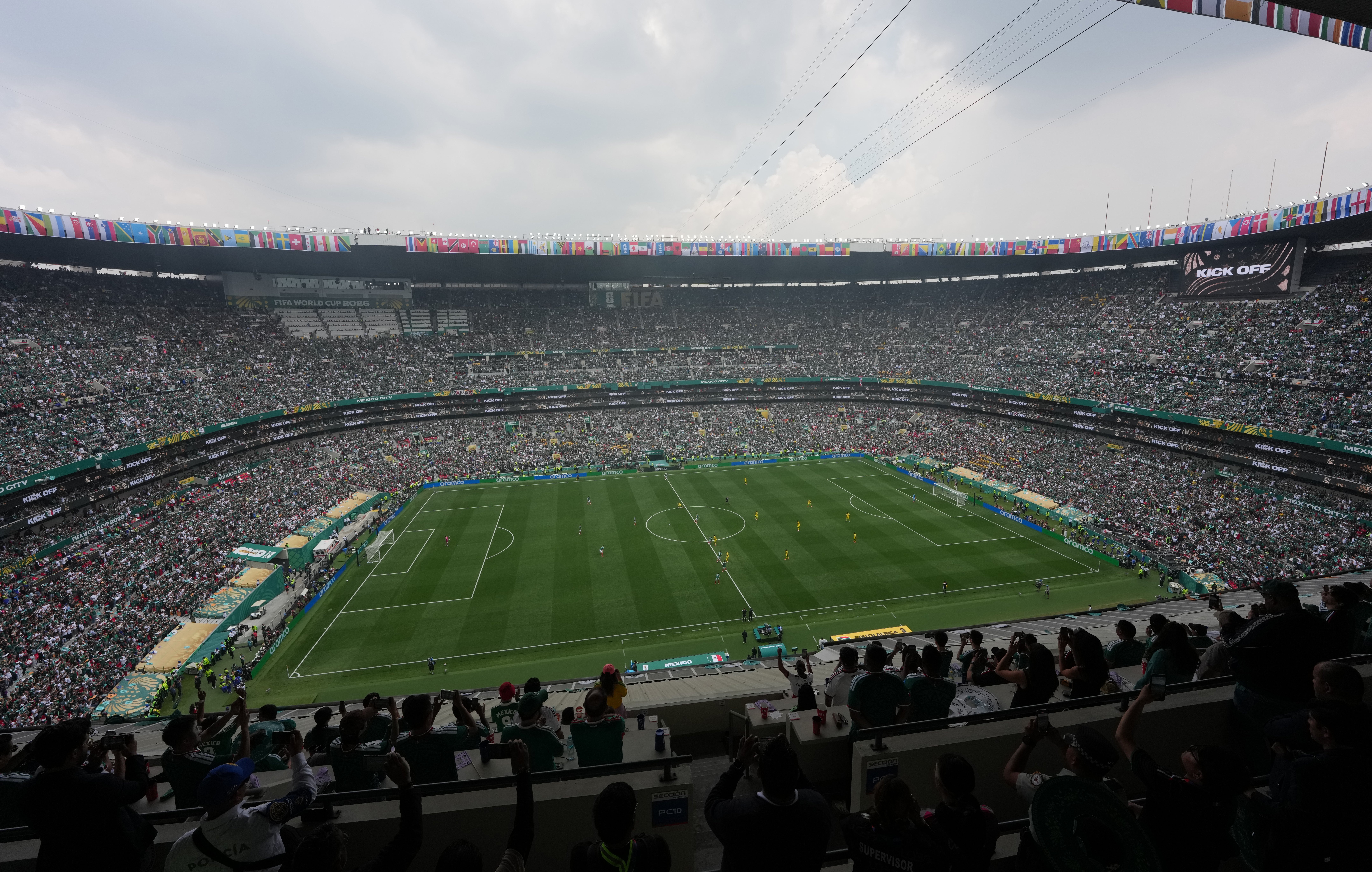 The Azteca Stadium in Mexico City is situated 7,220ft above sea level