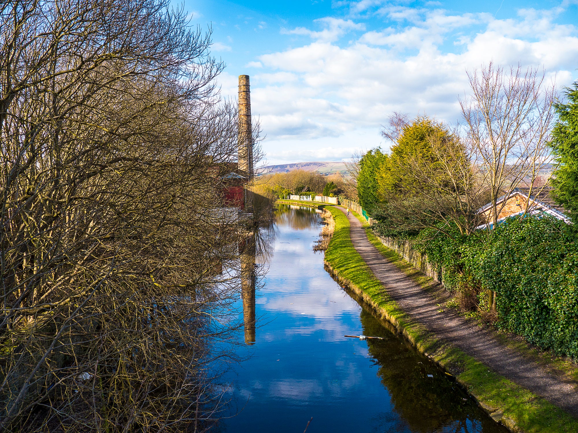 The Leeds-Liverpool Canal winds through Burnley