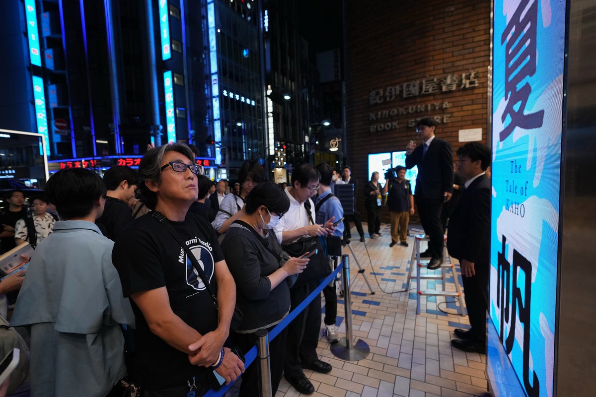 Fans attend midnight event in Tokyo for new Haruki Murakami novel release