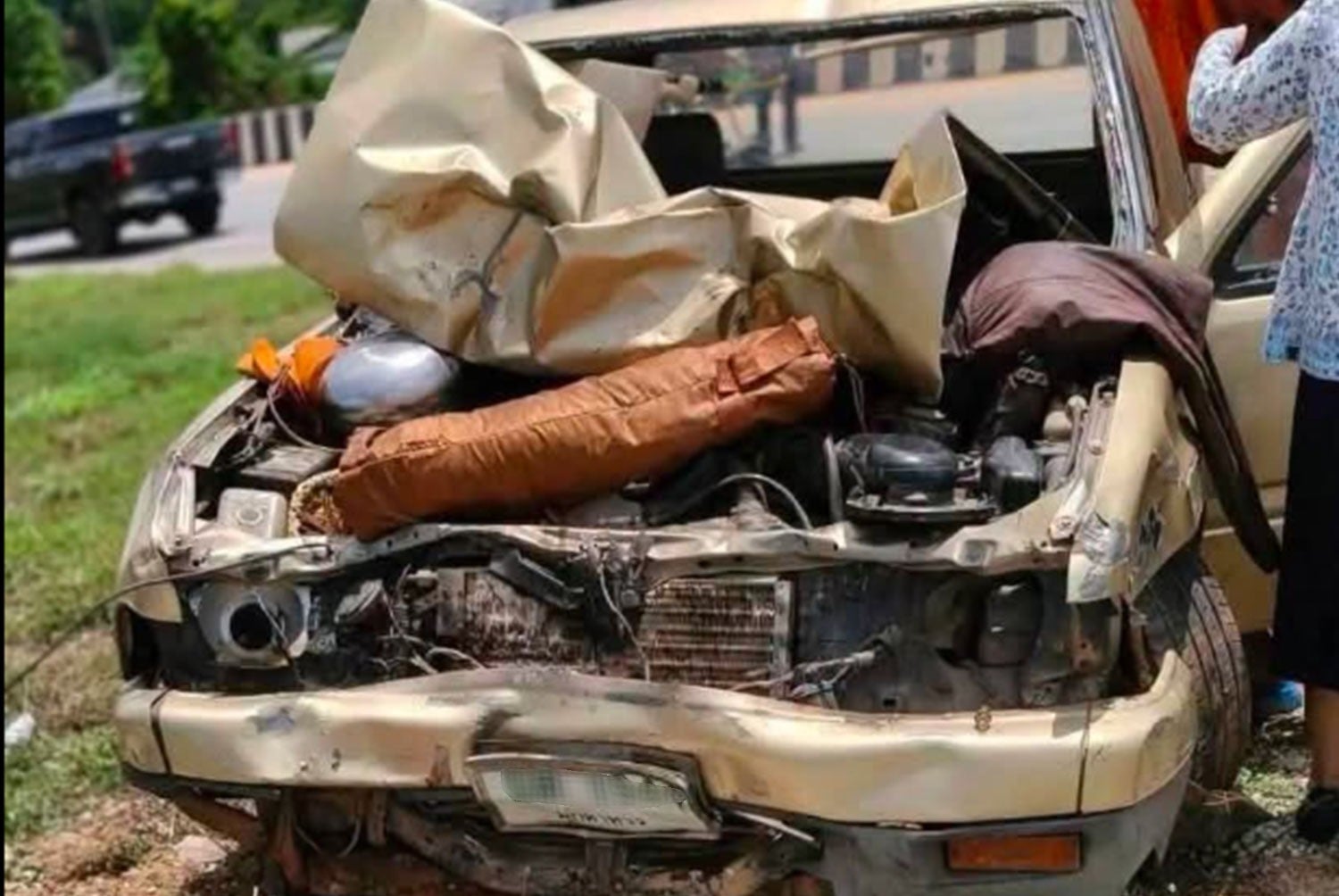 The scene of the crash in Thailand