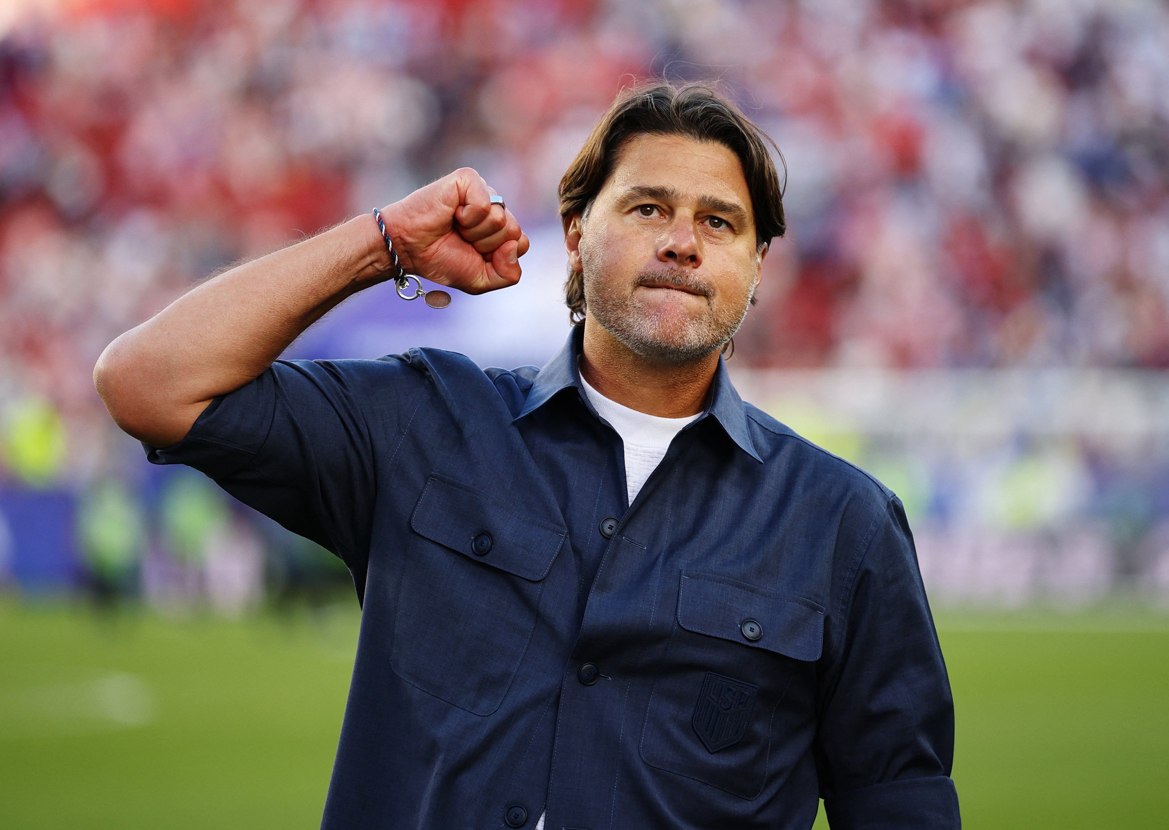 Mauricio Pochettino joined in the singing on Wednesday