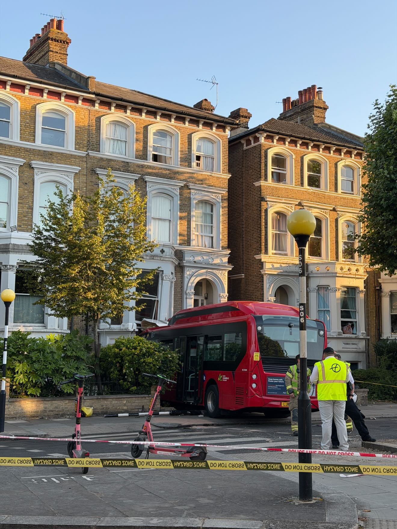 London Fire Brigade and London Ambulance Service were in attendance
