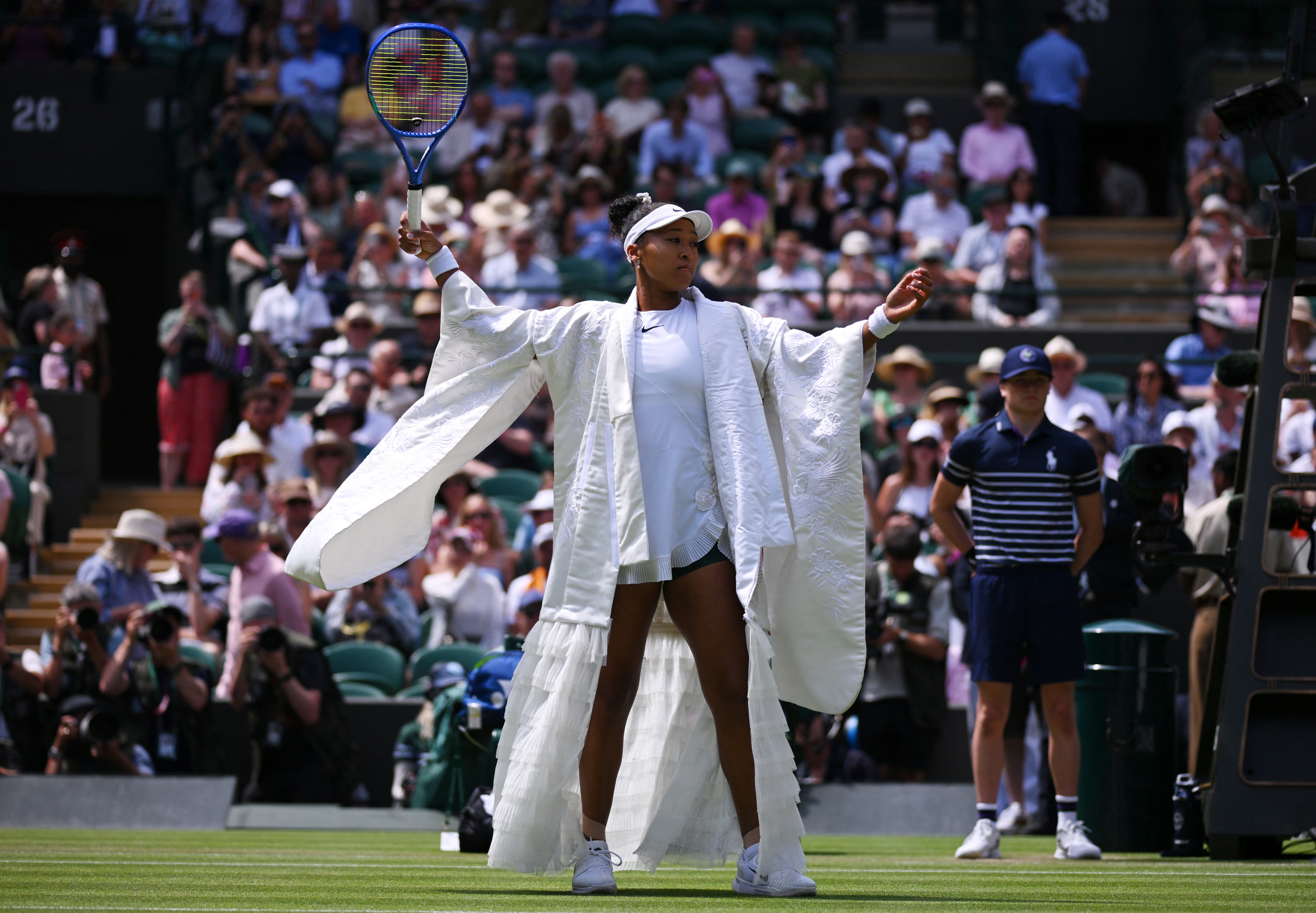 Naomi Osaka continues fashion show with latest eye-catching outfit at Wimbledon