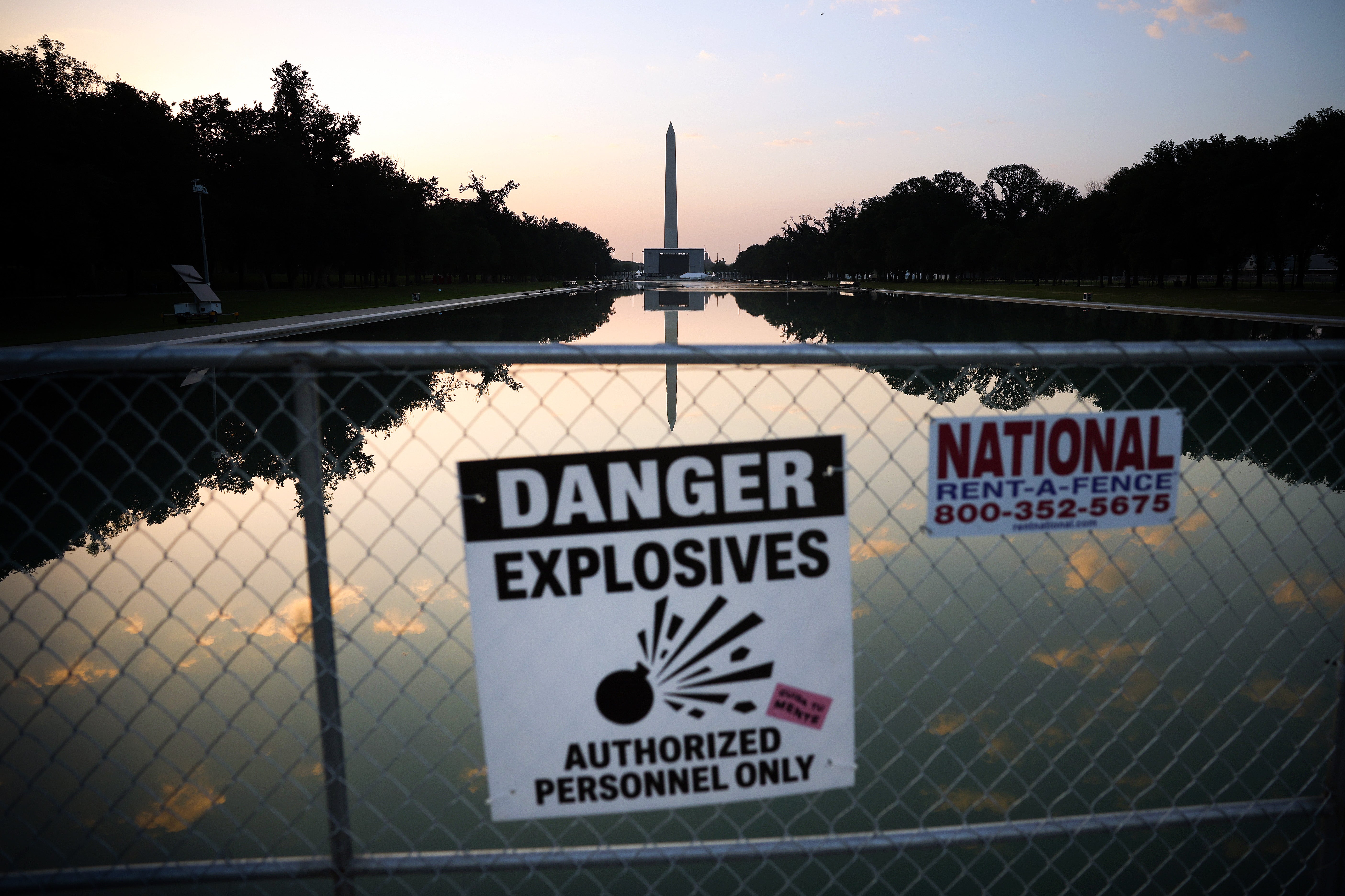 In recent days, the Reflecting Pool has been fenced off in preparation for Fourth of July celebrations and amid a heightened concern about alleged vandalism among administration officials