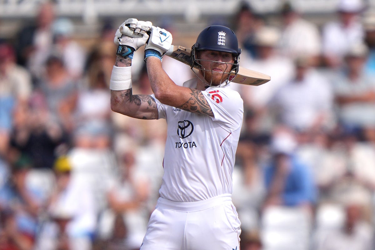 Ben Stokes acknowledging fans during his farewell international fixtures.