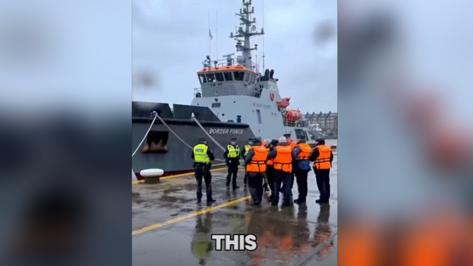 This AI-generated video claims to show migrants arriving in the UK by boat