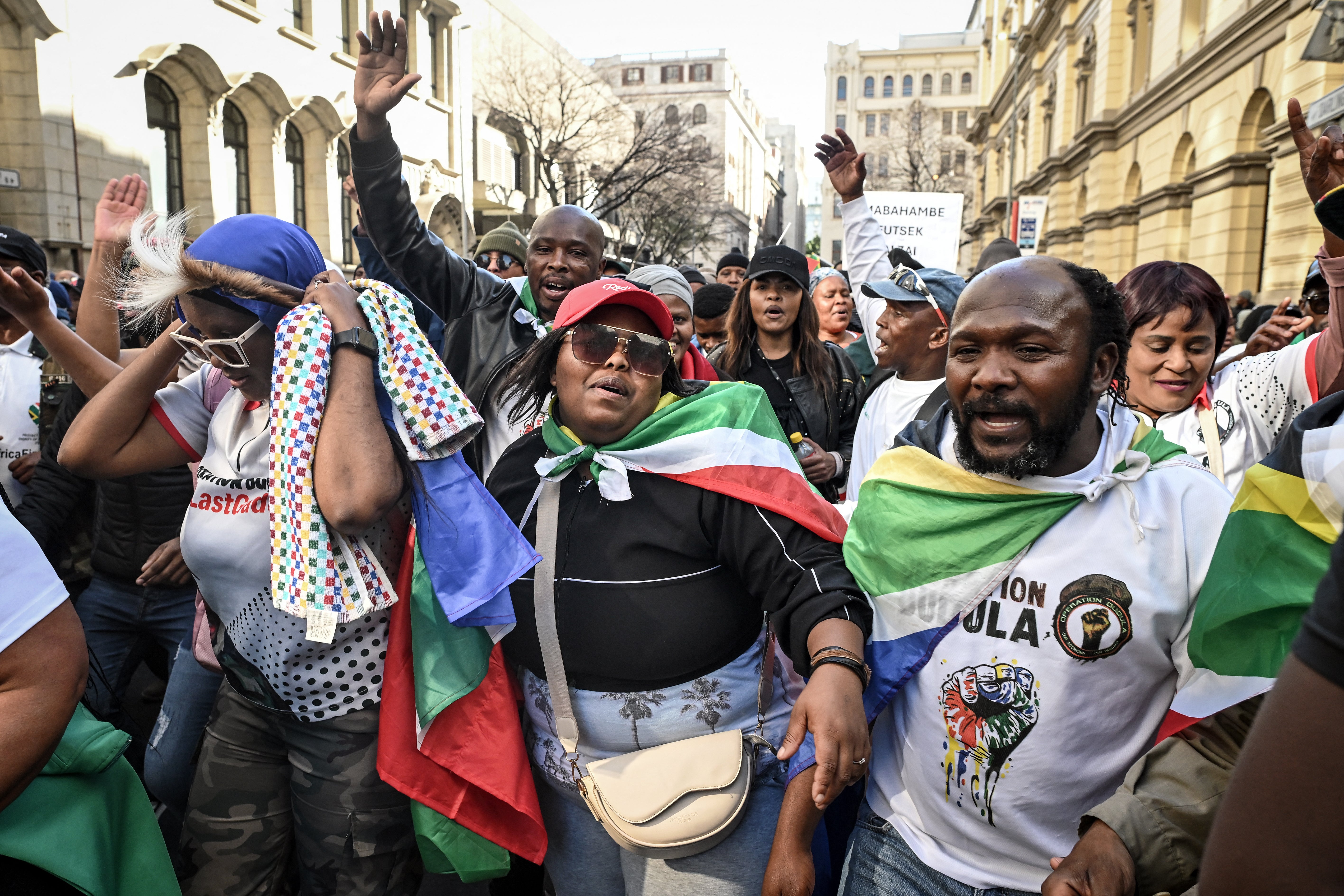 The March and March movement has led many of the protests, including this one in Cape Town on 30 June