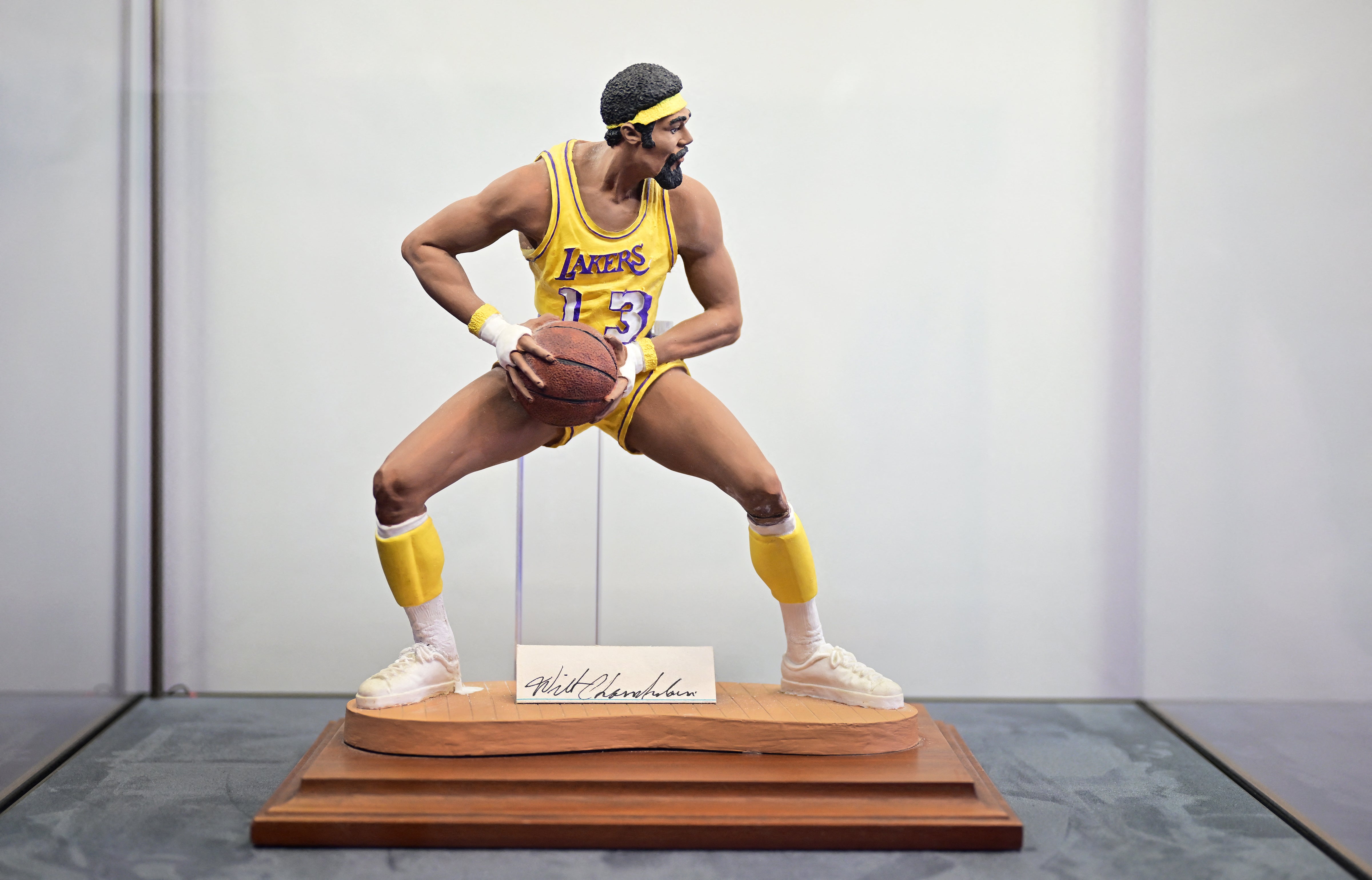 The jacket once belonged to NBA legend Wilt Chamberlain (AFP via Getty Images)