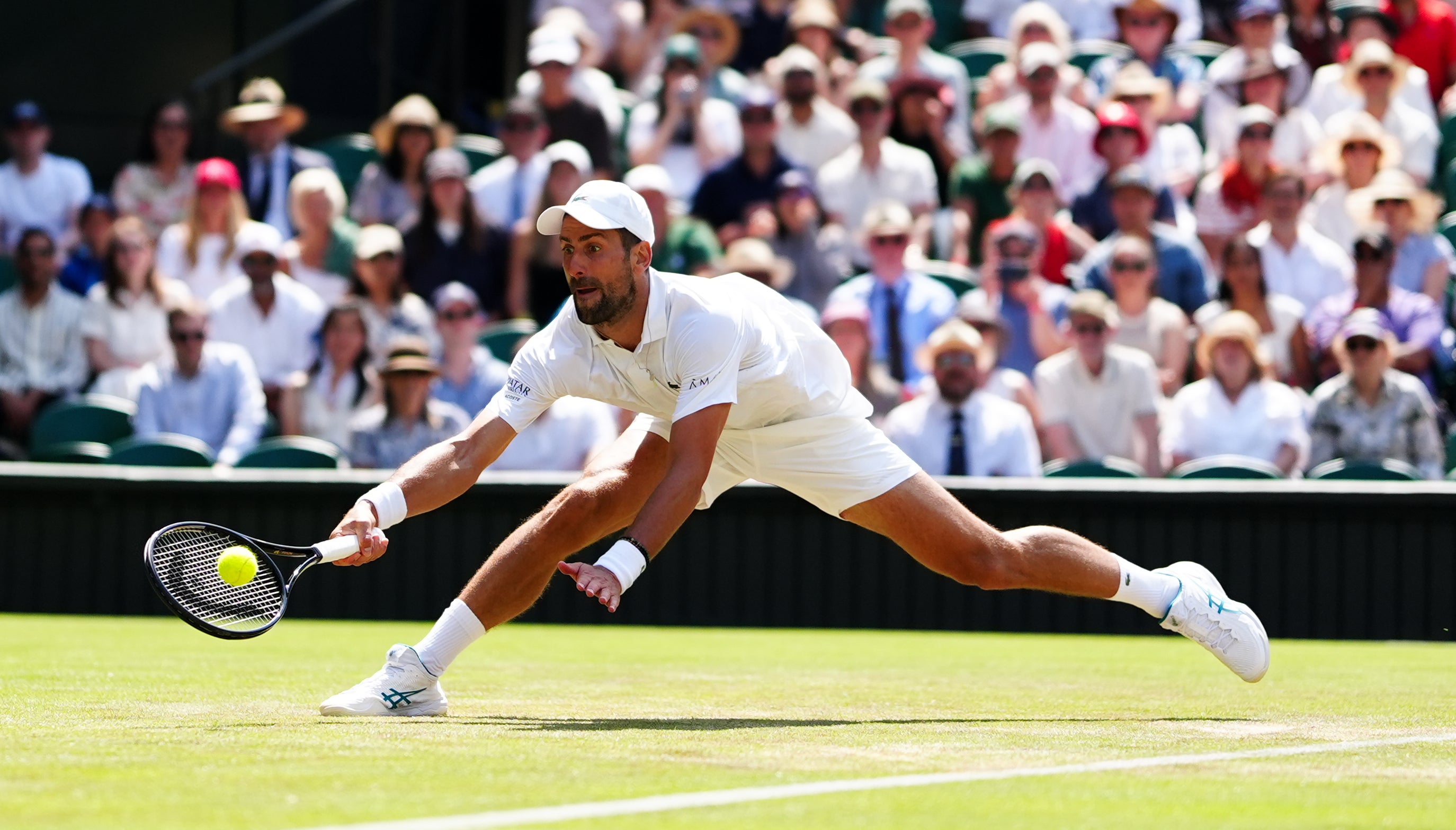 Novak Djokovic was made to work on Centre Court (Adam Davy/PA)