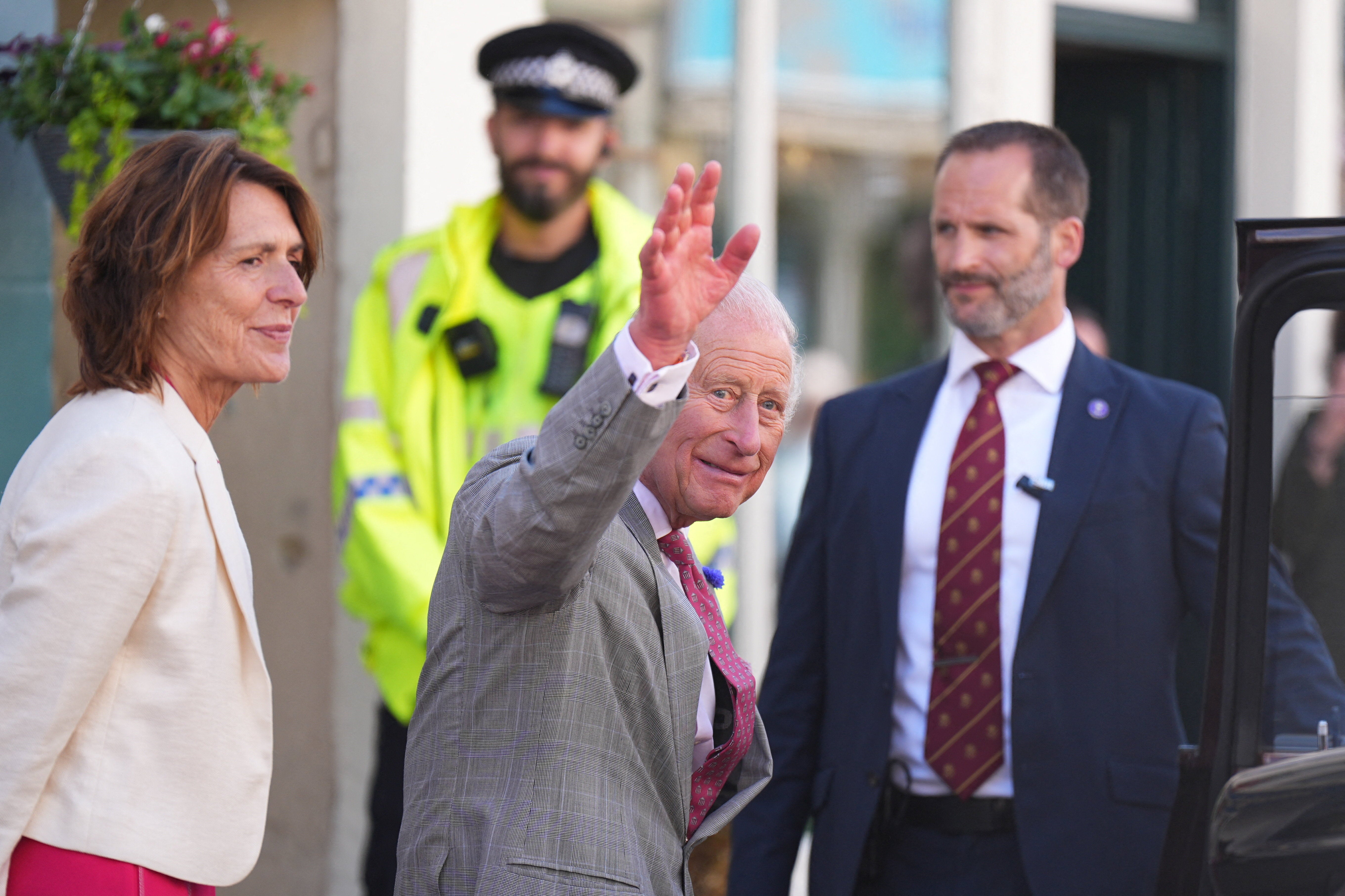 William joked that the King 'hates football' (Reuters)