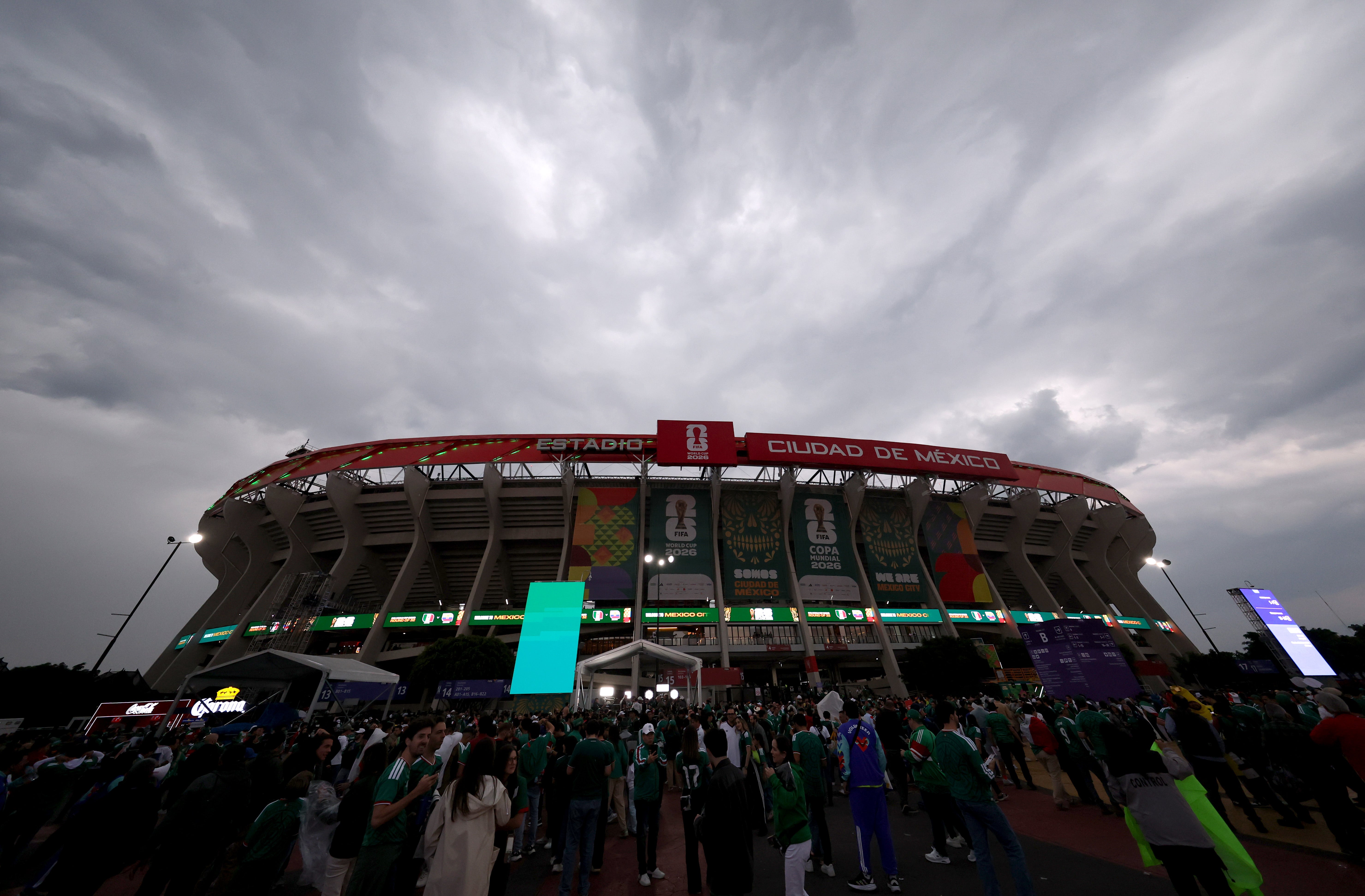 Storms forced the match between Mexico and Ecuador to be delayed earlier this week