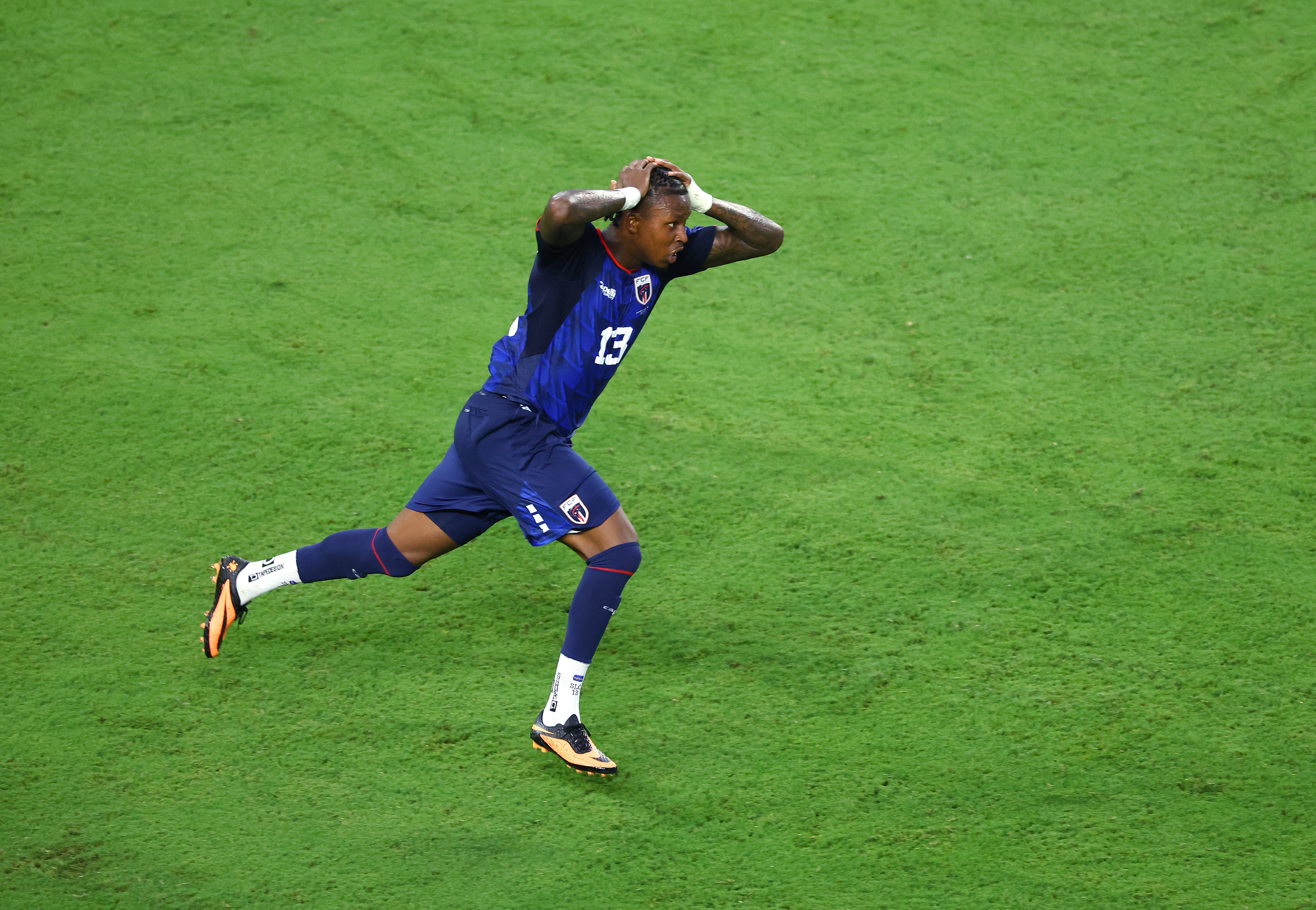 Sidny Lopes Cabral of Cabo Verde celebrates scoring (Getty)