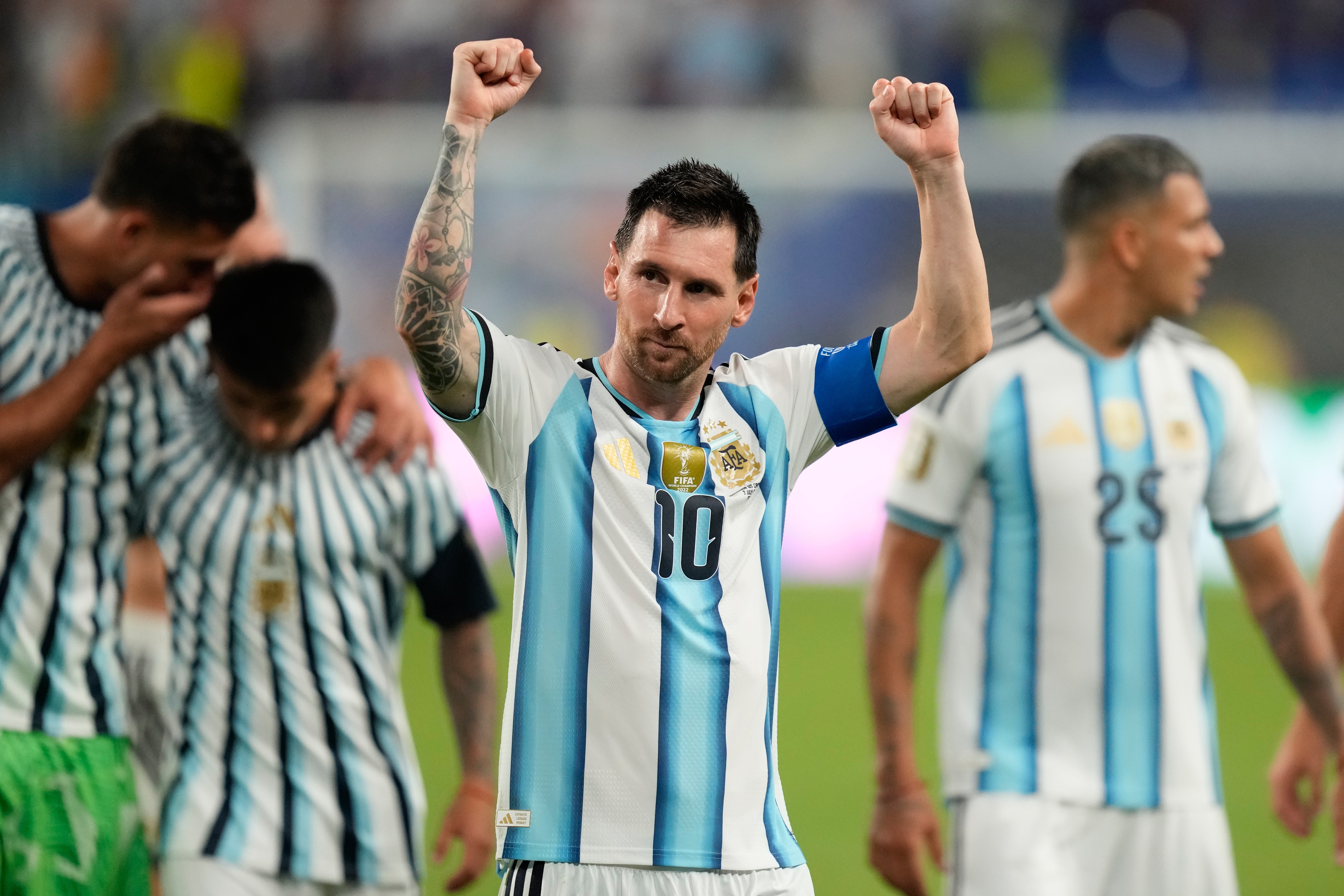 Lionel Messi scored his seventh goal of the tournament in Argentina’s slender win over Cape Verde