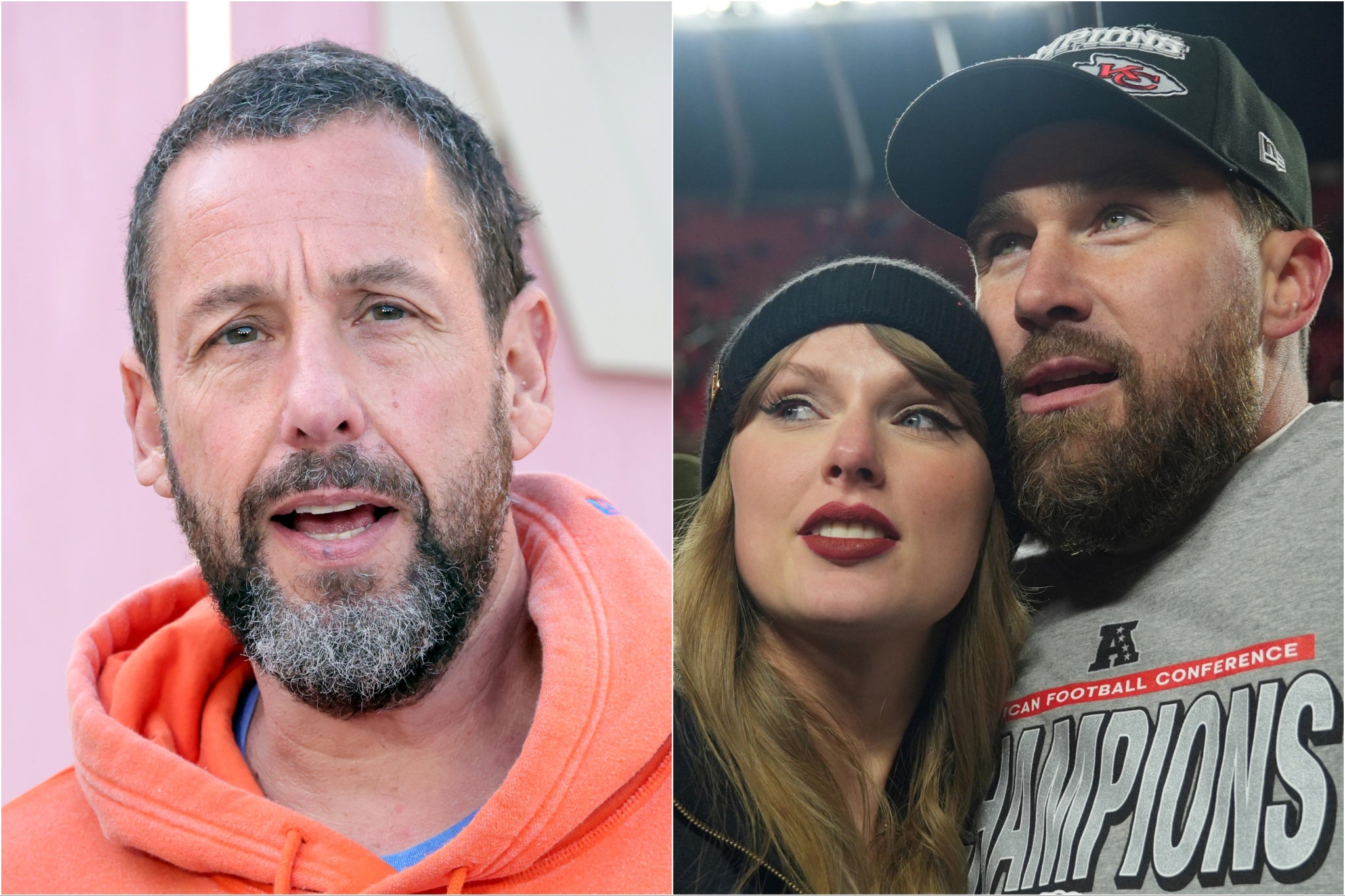 Adam Sandler officiated the marriage of Taylor Swift and Travis Kelce
