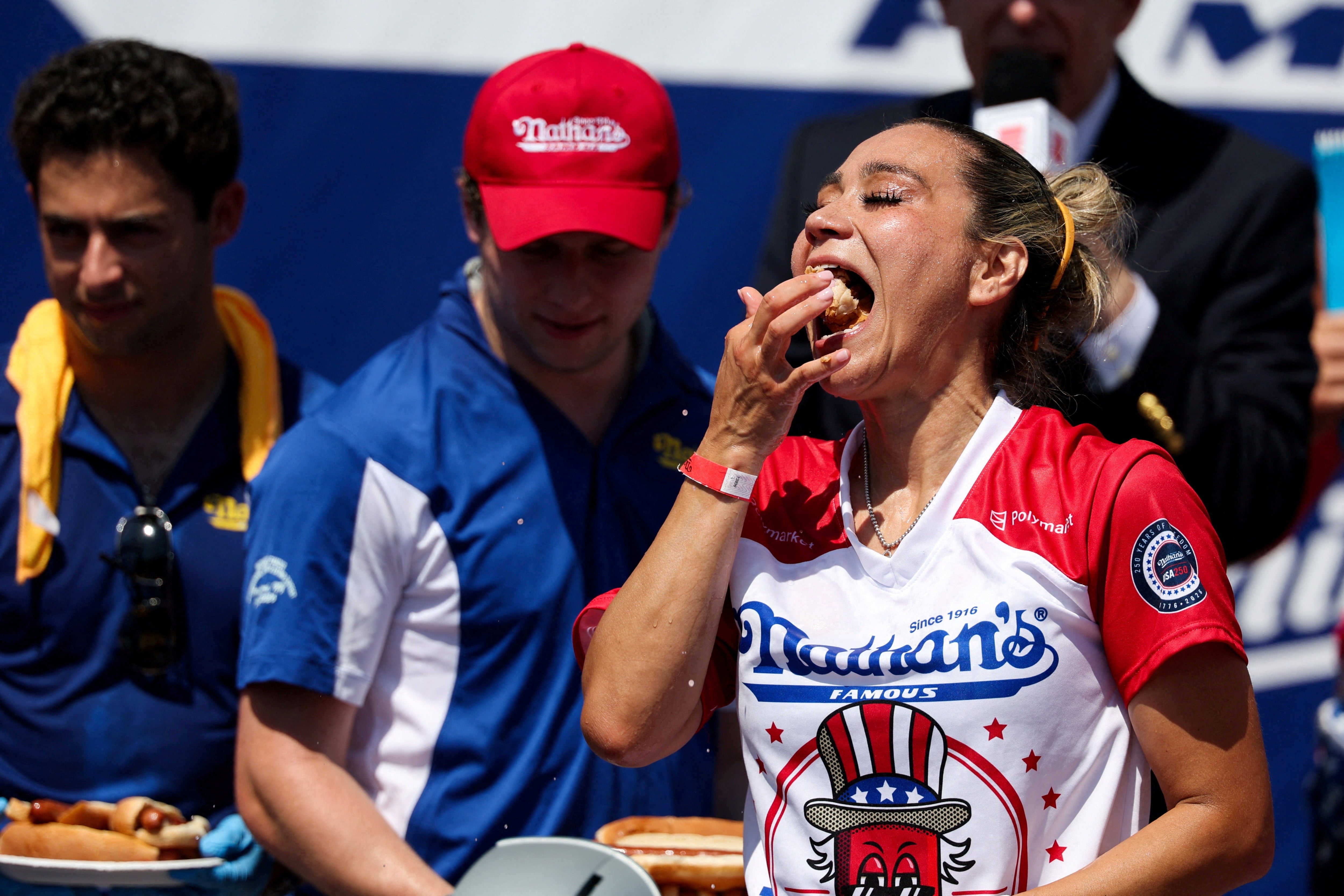 Miki Sudo from Tampa, Florida, won the women’s 2026 Nathan's Famous International Hot Dog Eating Contest
