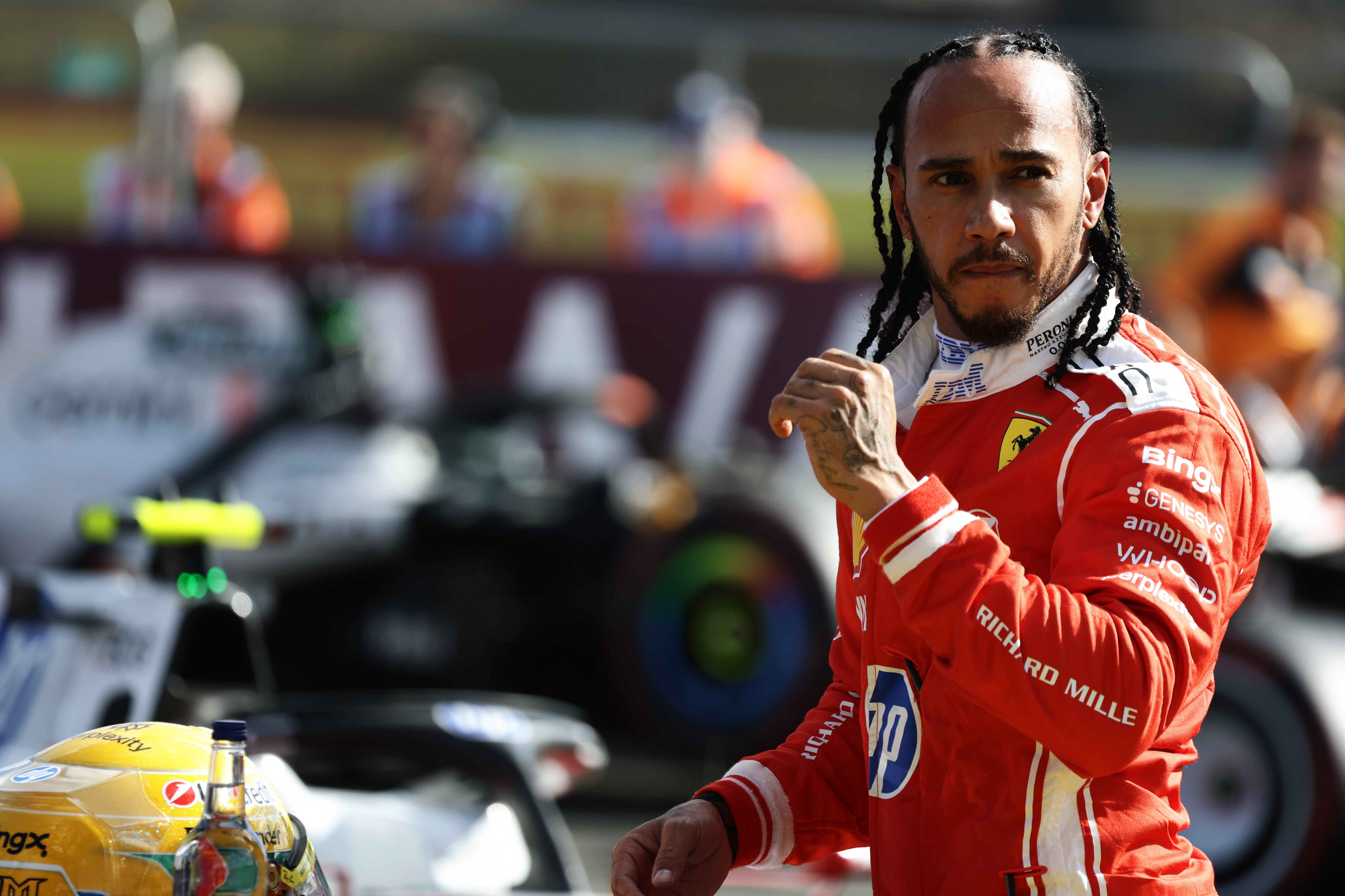 Lewis Hamilton hopes Ferrari can challenge Mercedes in Sunday's race
