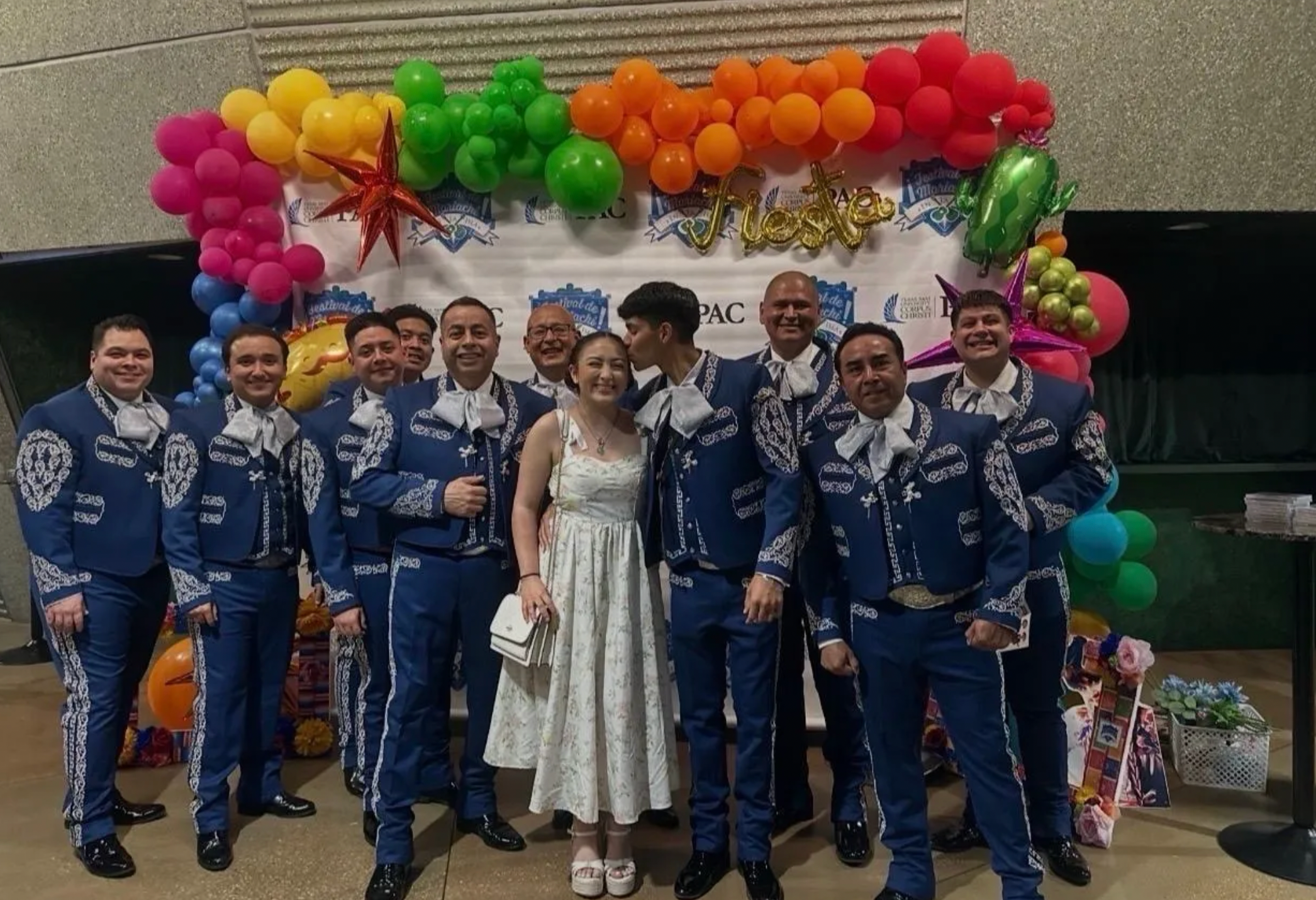 Castro, center, is named ‘El Nino’ by members of his group Mariachi Los Galleros de San Antonio, whose ‘hearts are heavy’ following his arrest, they said