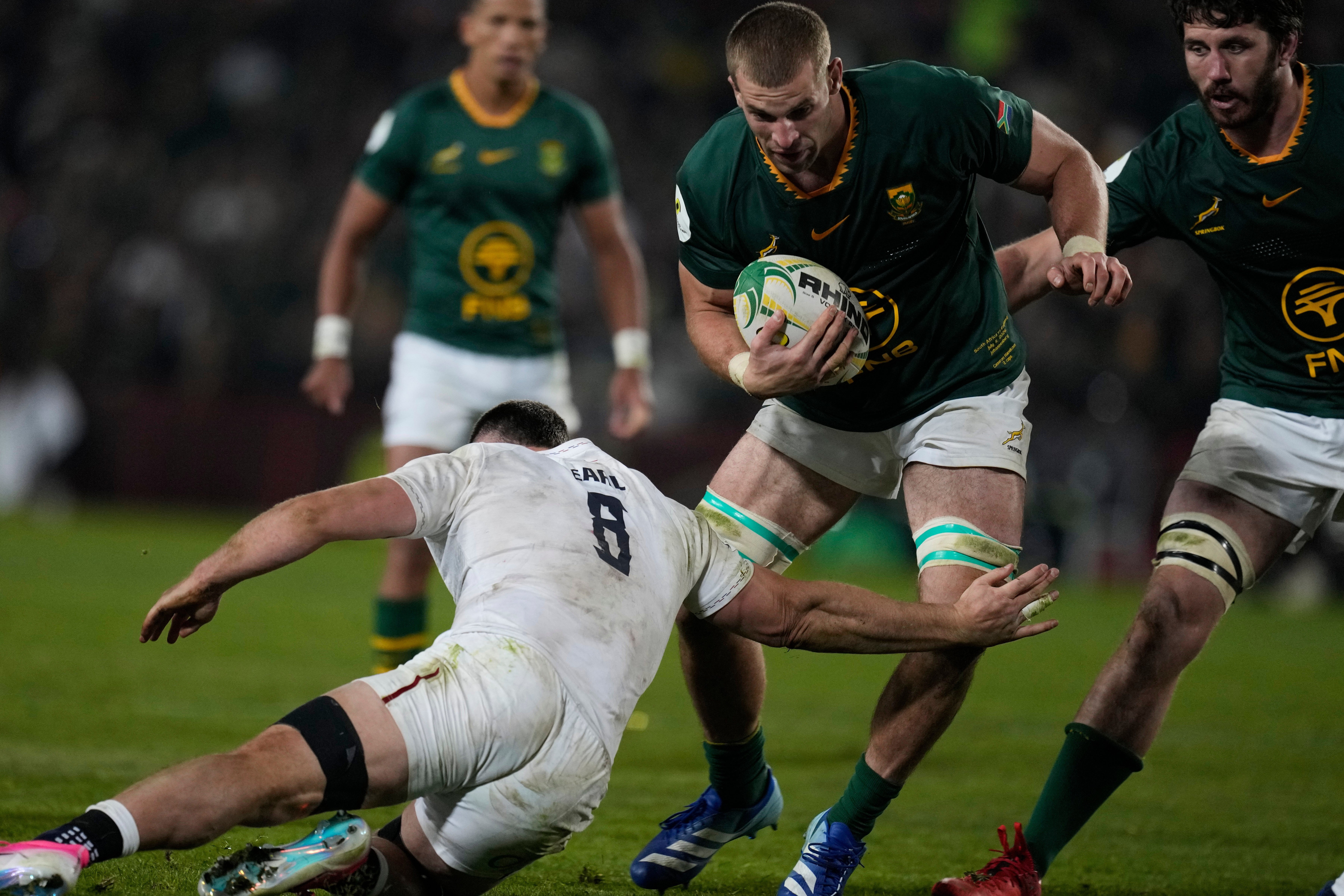England were beaten by South Africa in their Nations Championship opener (AP)