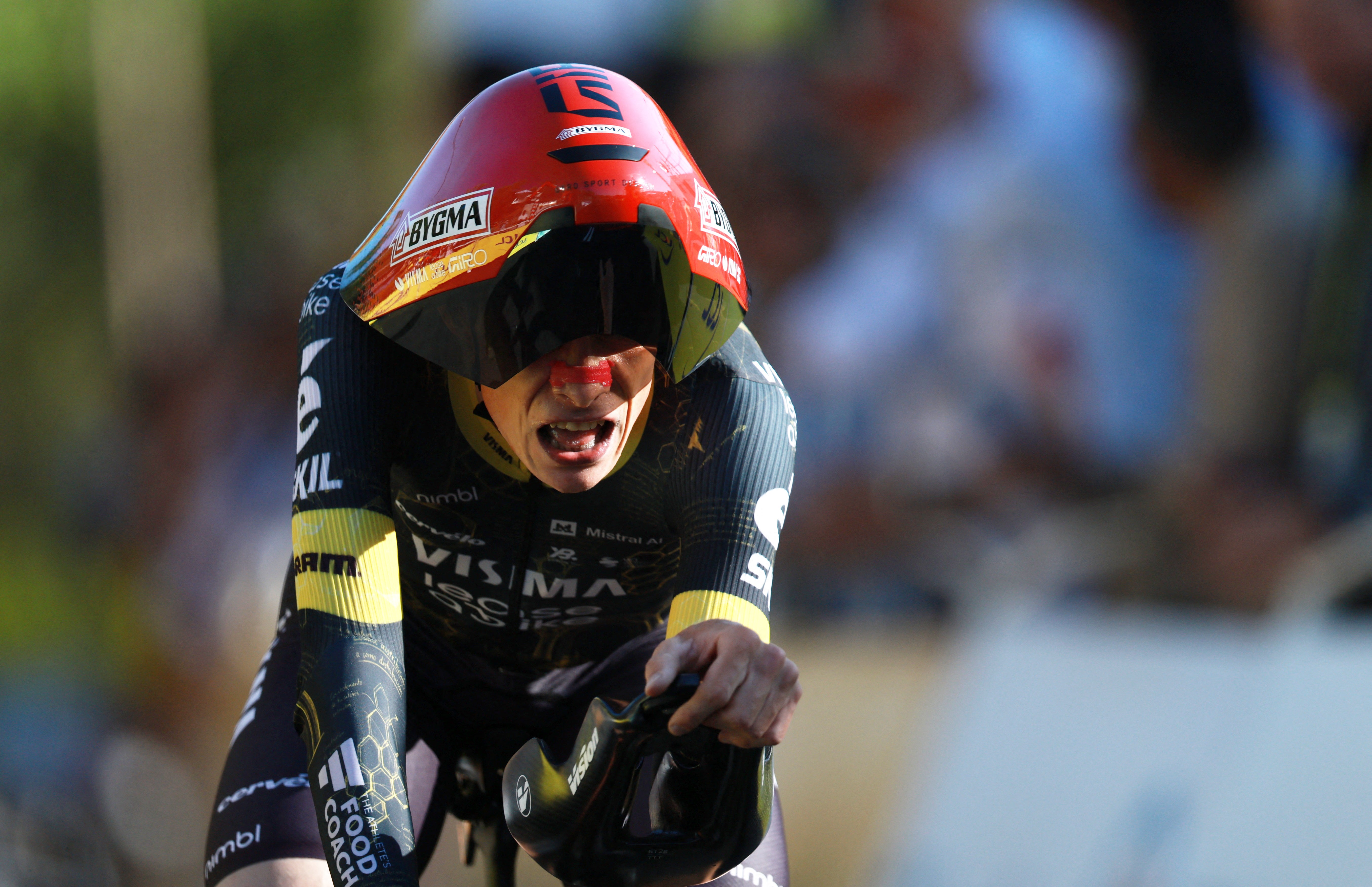Team Visma | Lease a Bike's Jonas Vingegaard in action during stage 1