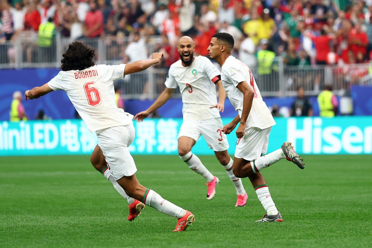 Canada and Morocco contest their World Cup knockout match
