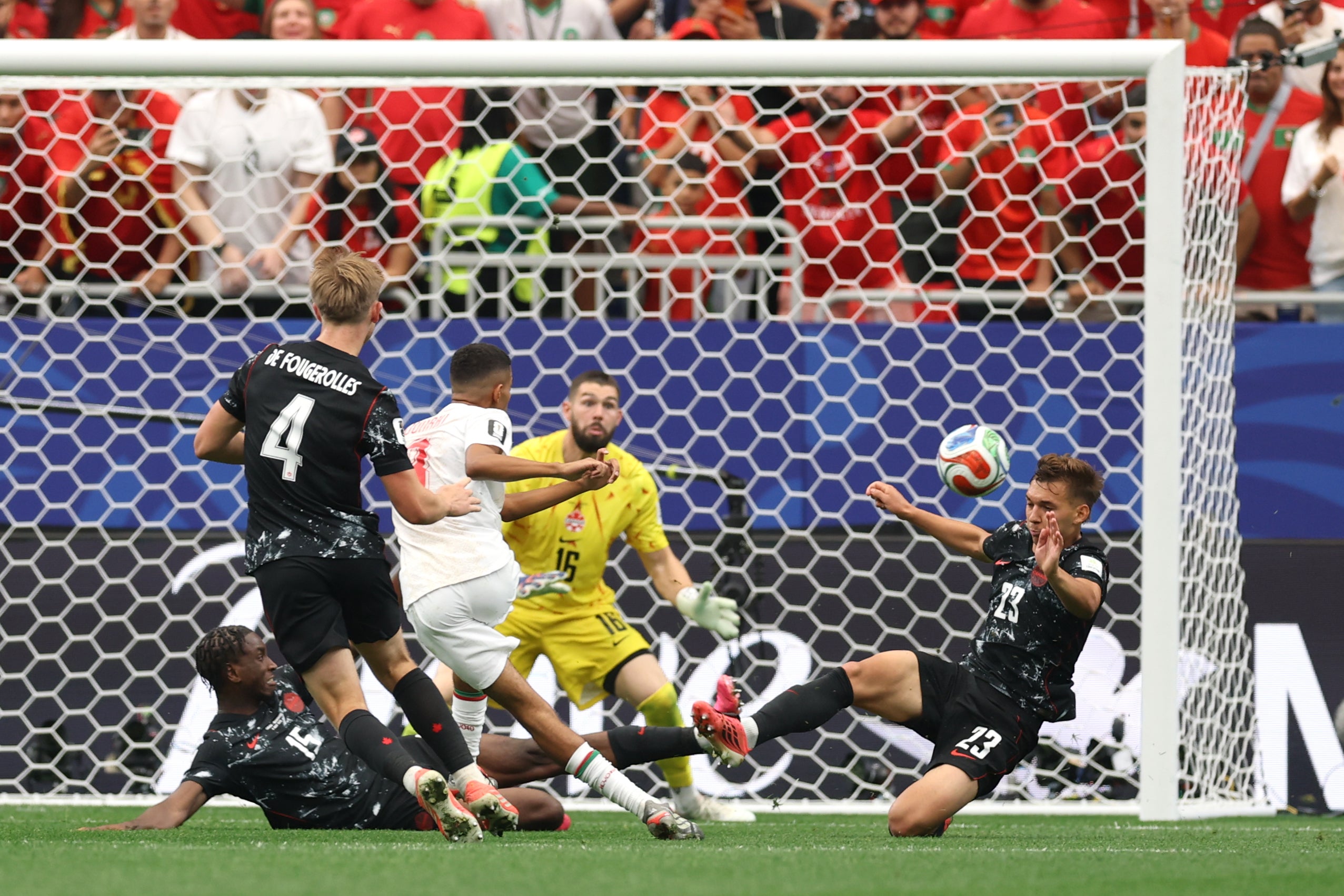 Ounahi finds the top corner to double his tally and Morocco’s lead (Getty)