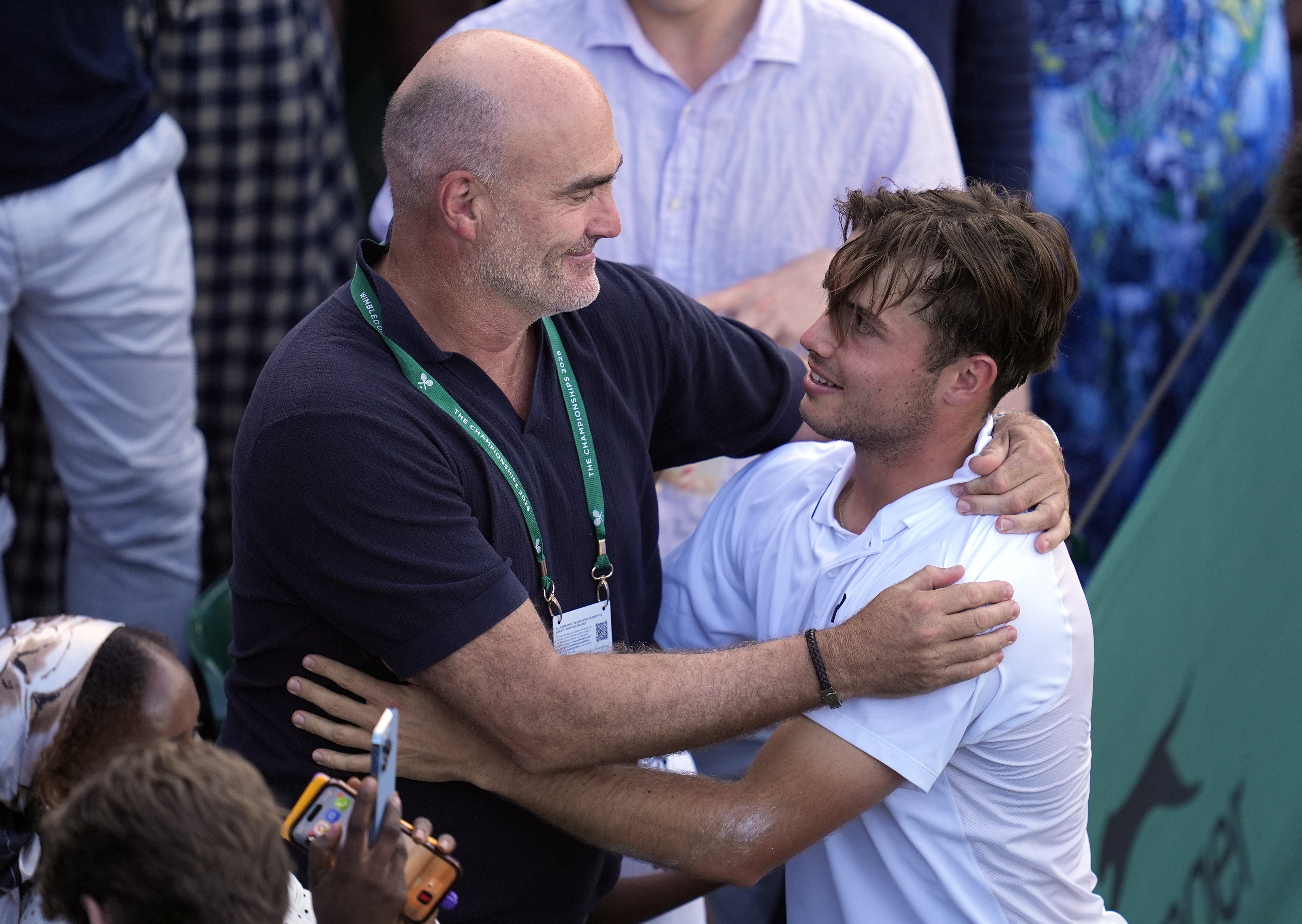 Arthur Fery celebrates with his father Loic (Andrew Matthews/PA) (PA Wire)