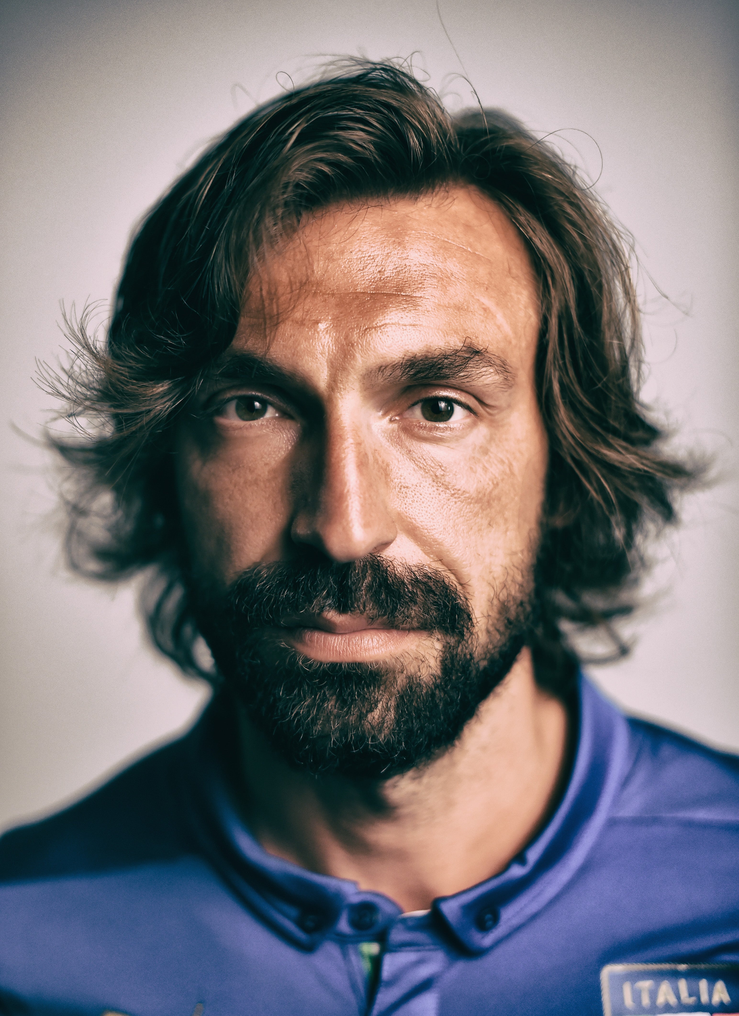Andrea Pirlo's portrait prior to the 2014 World Cup