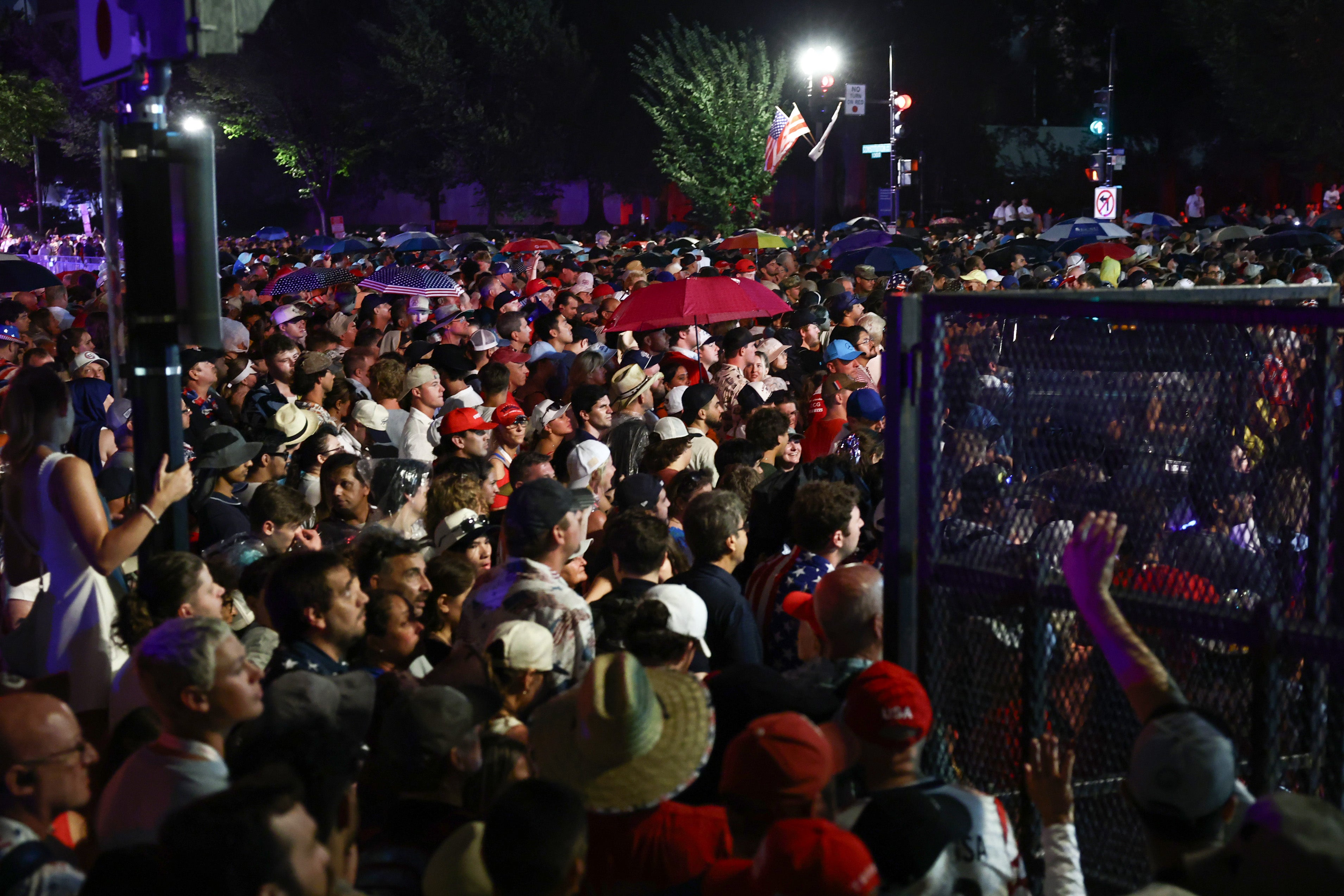 There were chaotic scenes in Washington, D.C. Saturday night as huge crowds rushed to re-enter the National Mall to watch President Donald Trump’s address to the nation on America’s 250th birthday
