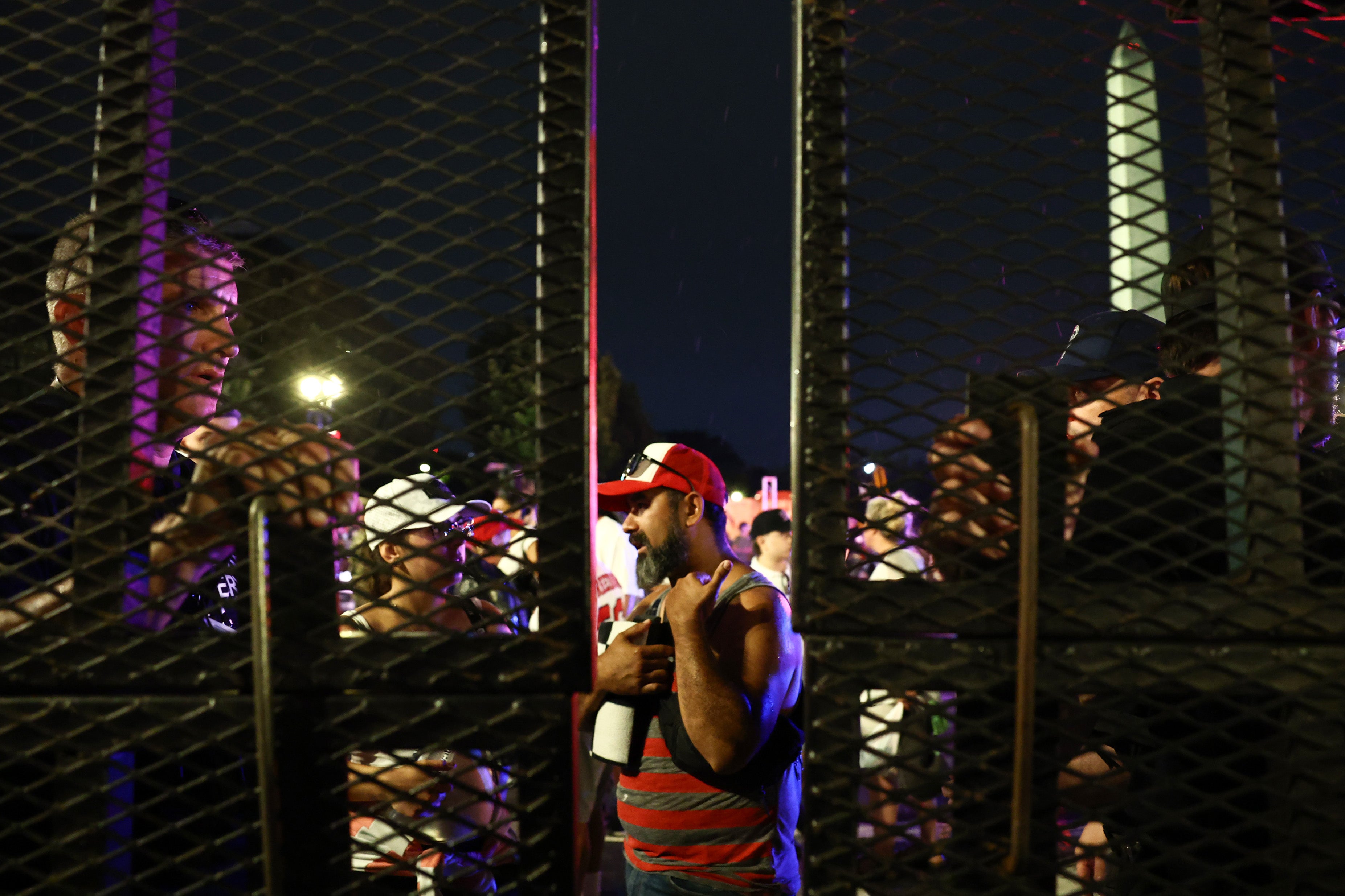 When Trump announced shortly after 9 p.m. that the speech was going ahead and the site would reopen at 9:45 p.m., pictures showed huge crowds lining up at the security gates to get back into the event