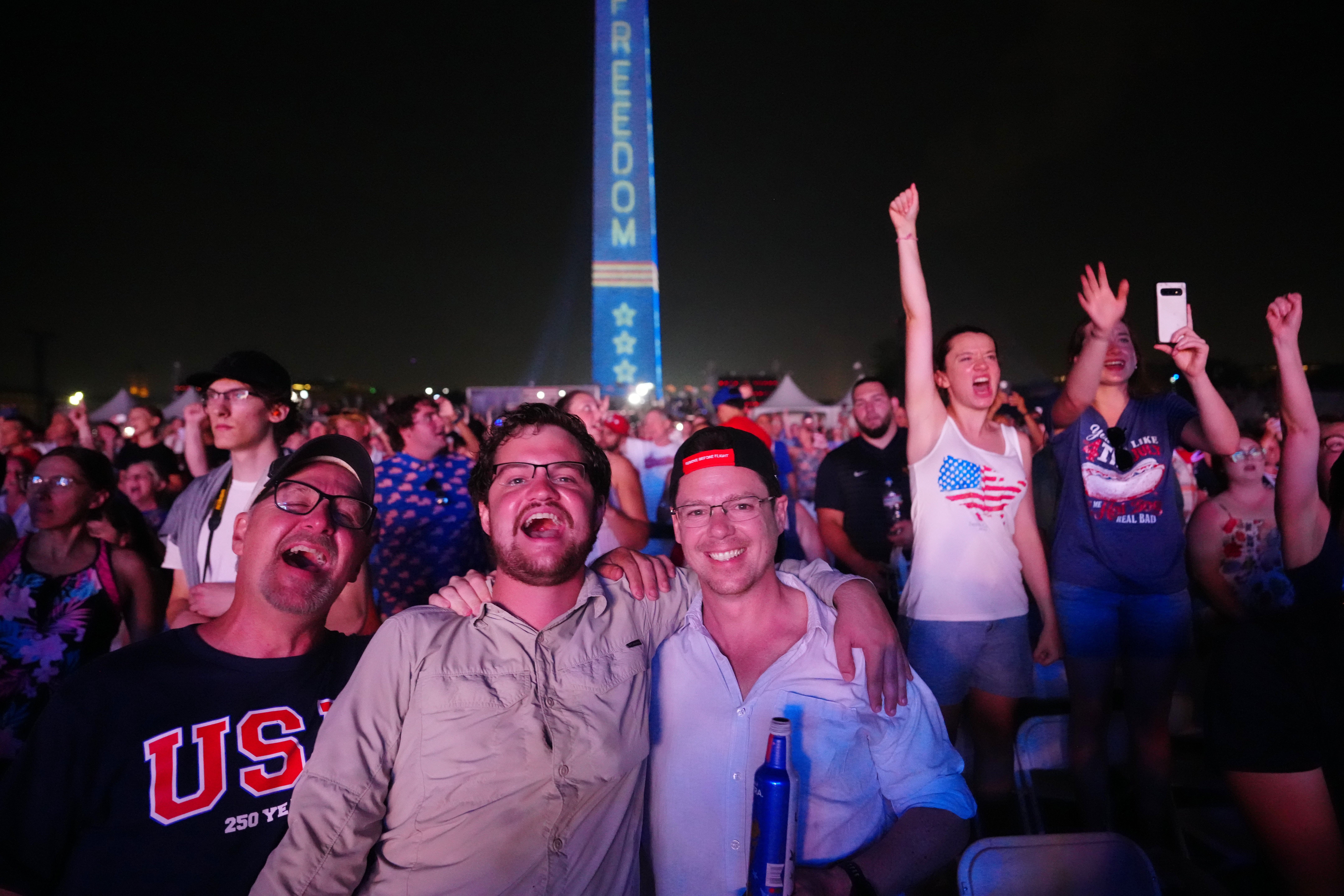 To start his speech, Trump estimated a crowd of ‘150,000’ was there to hear him