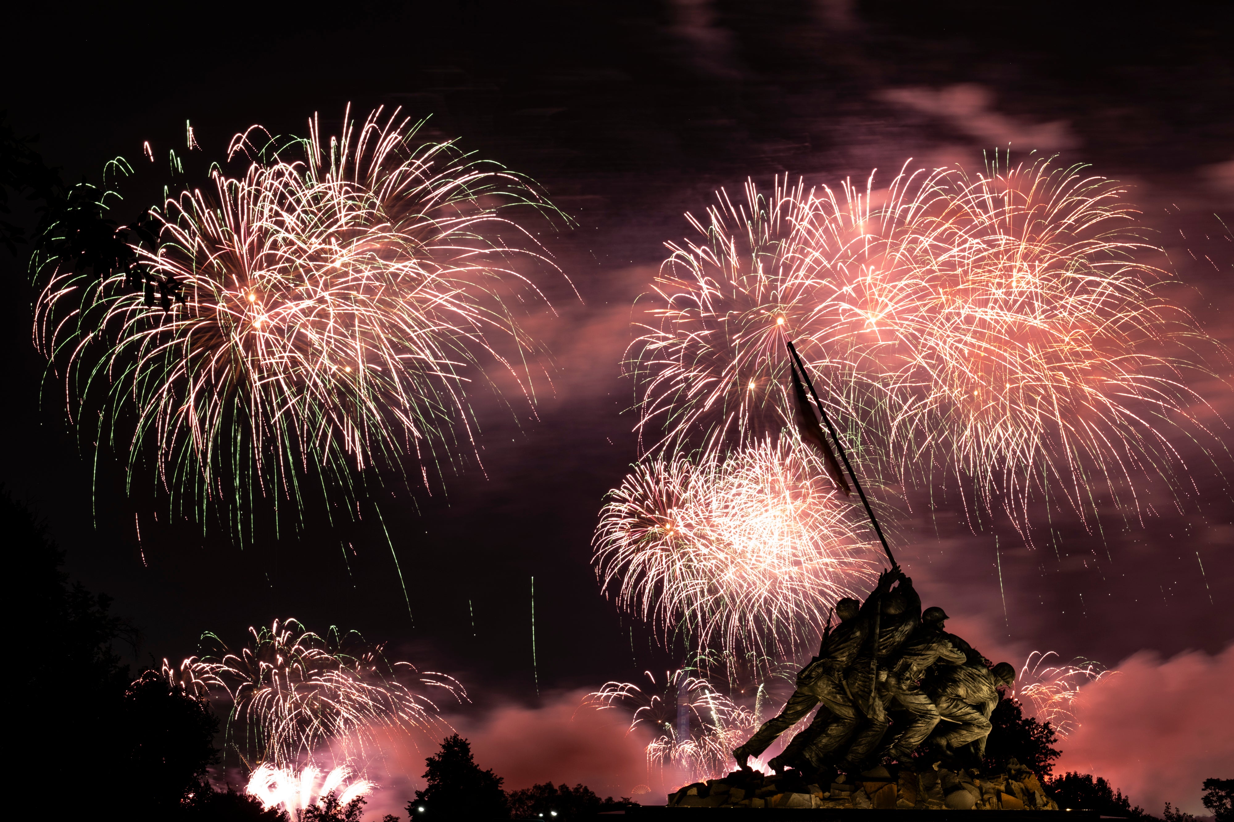 The fireworks show began shortly after midnight (Getty)