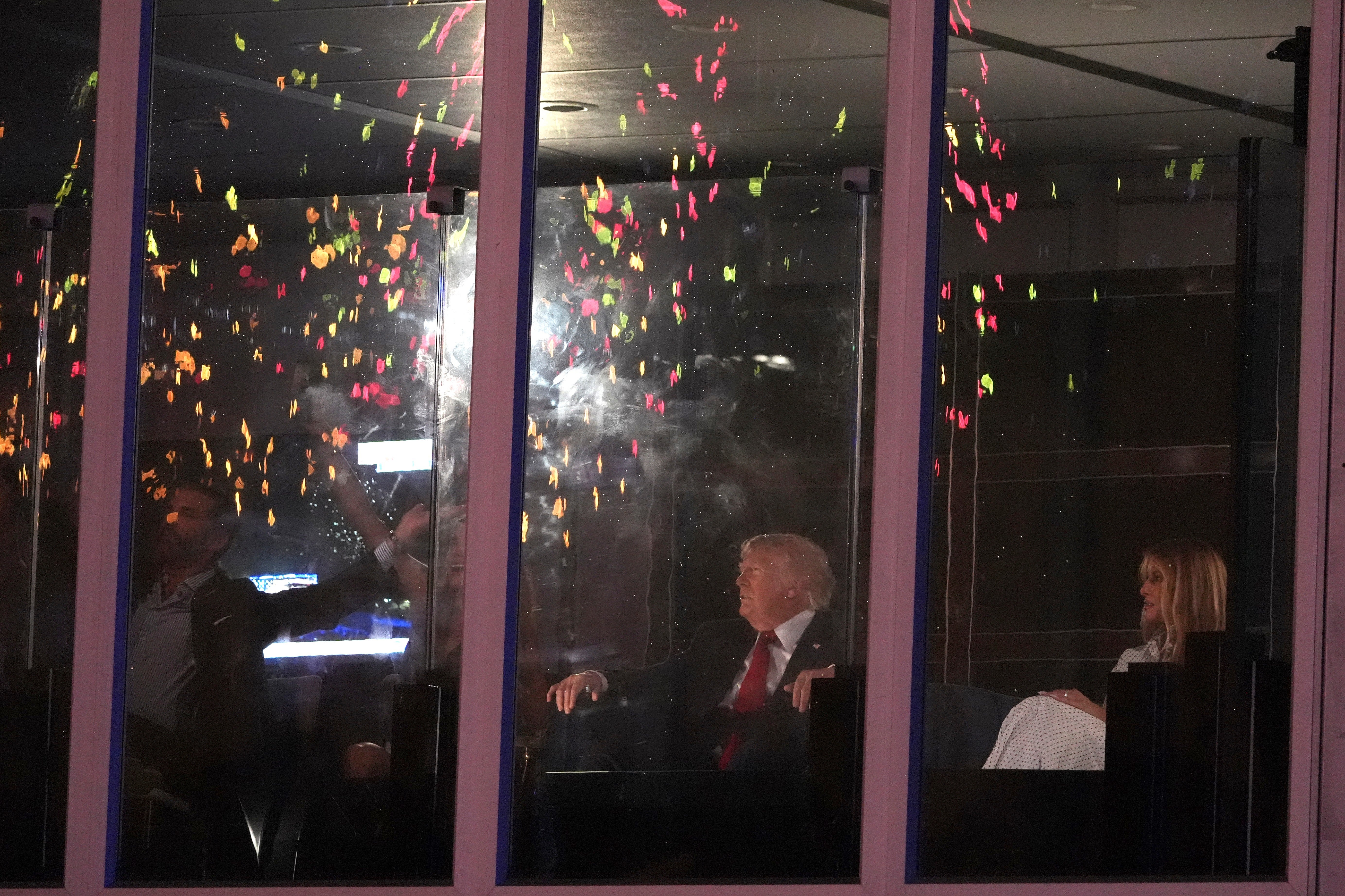 President Donald Trump joined first lady Melania Trump to watch the fireworks in Washington, D.C. (AP)