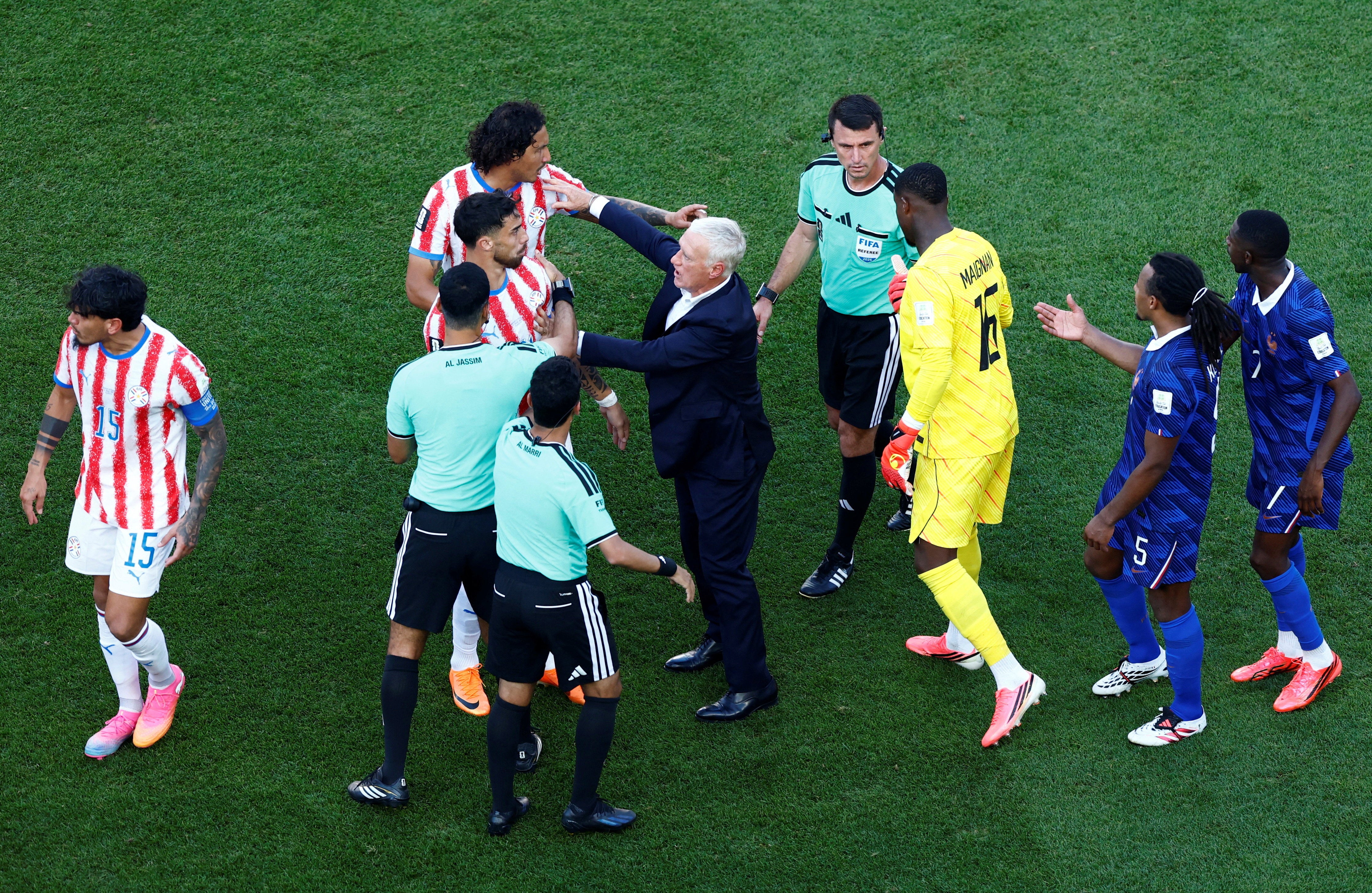 Didier Deschamps kept his cool despite the frustrating tactics (Reuters)