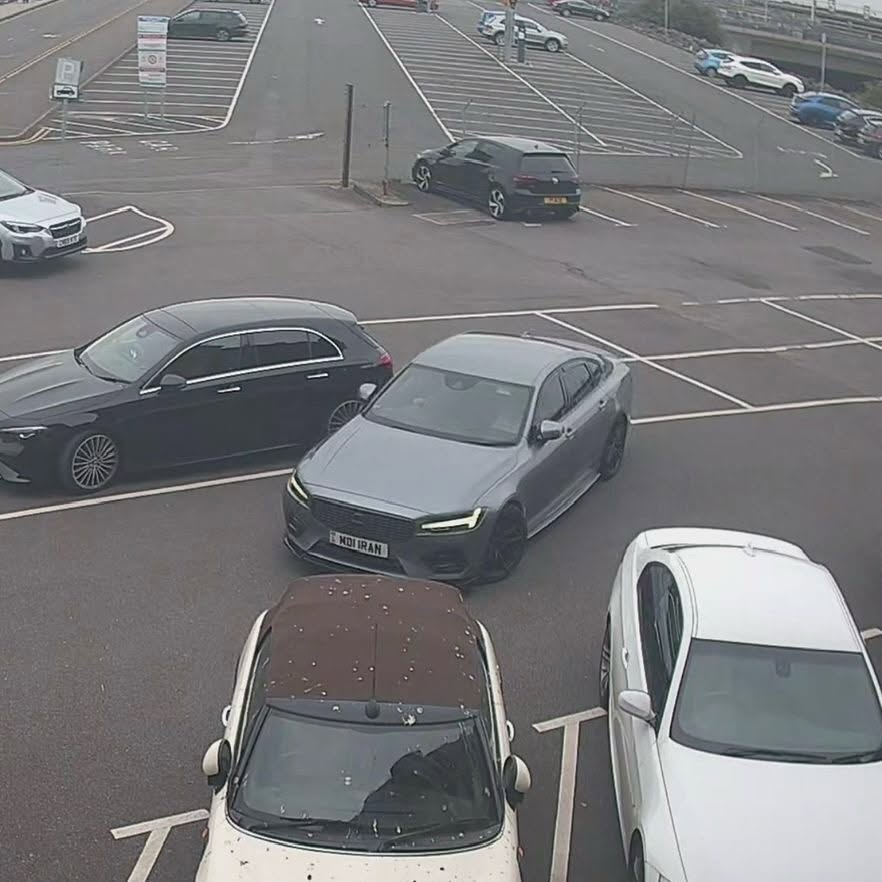 CCTV footage captured their number plate