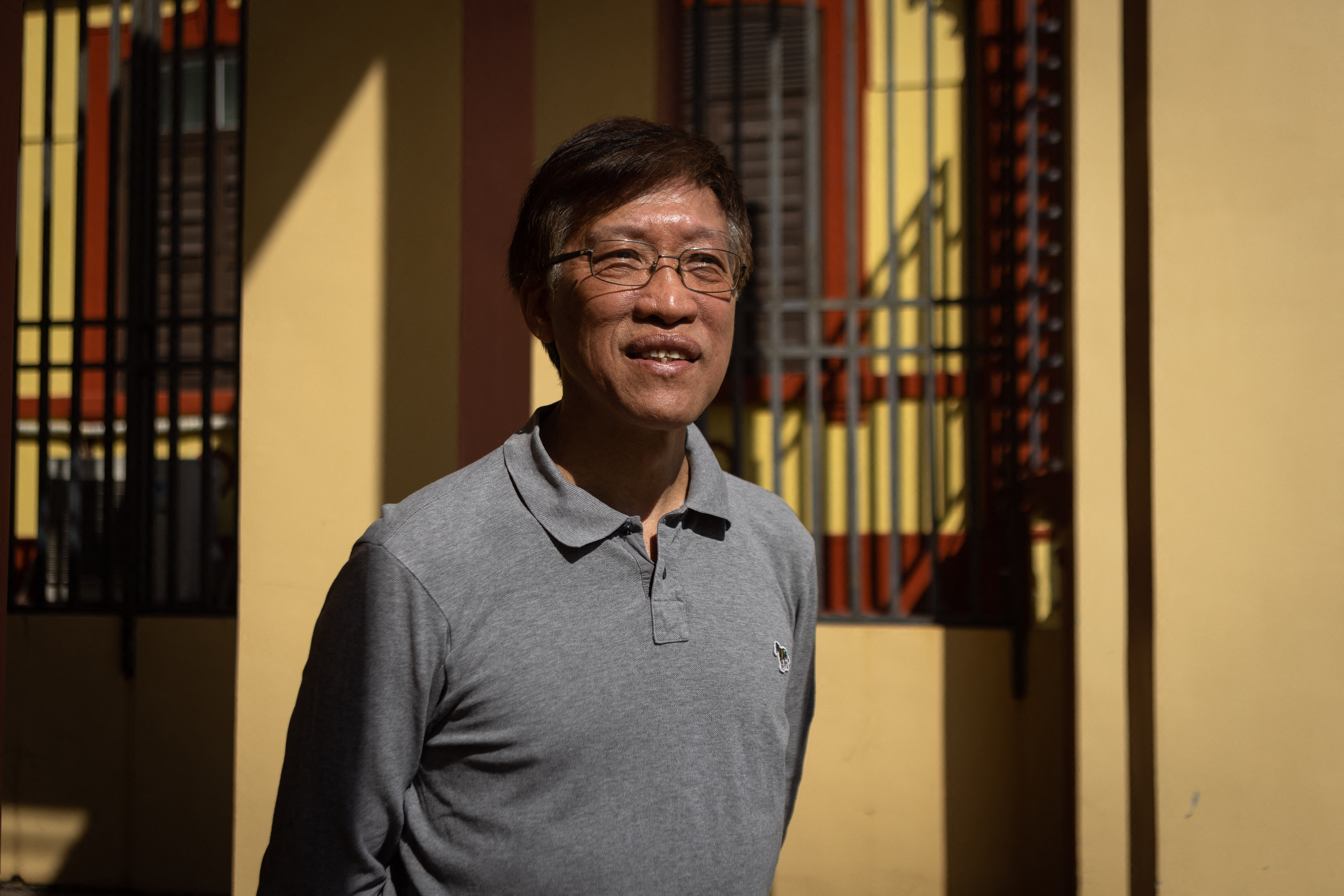 This photo taken on December 12, 2024 shows Au Kam-san, a primary school teacher who became one of Macau's longest-serving pro-democracy legislators, posing for a portrait in Macau.