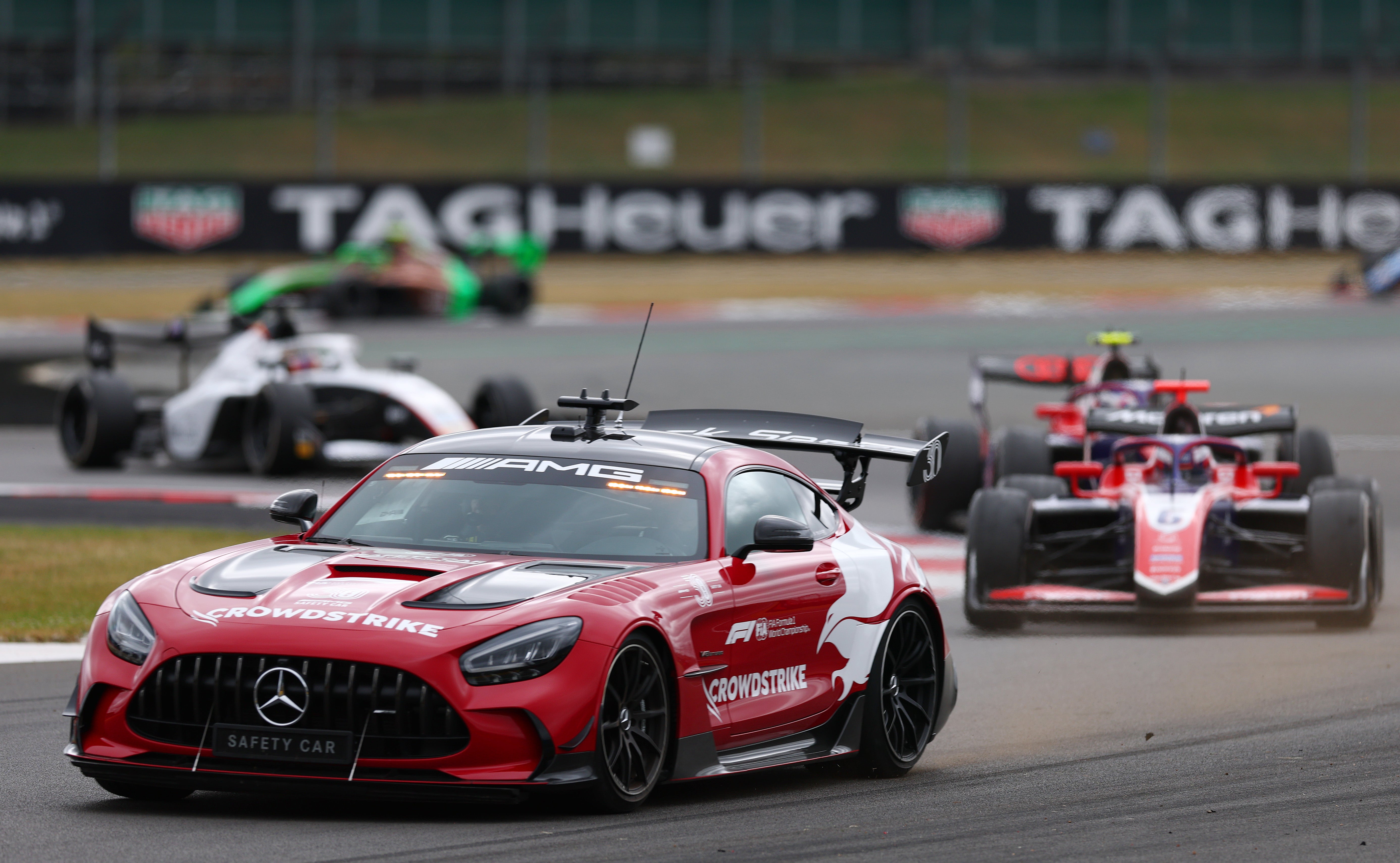 Why did the British Grand Prix finish under safety car?