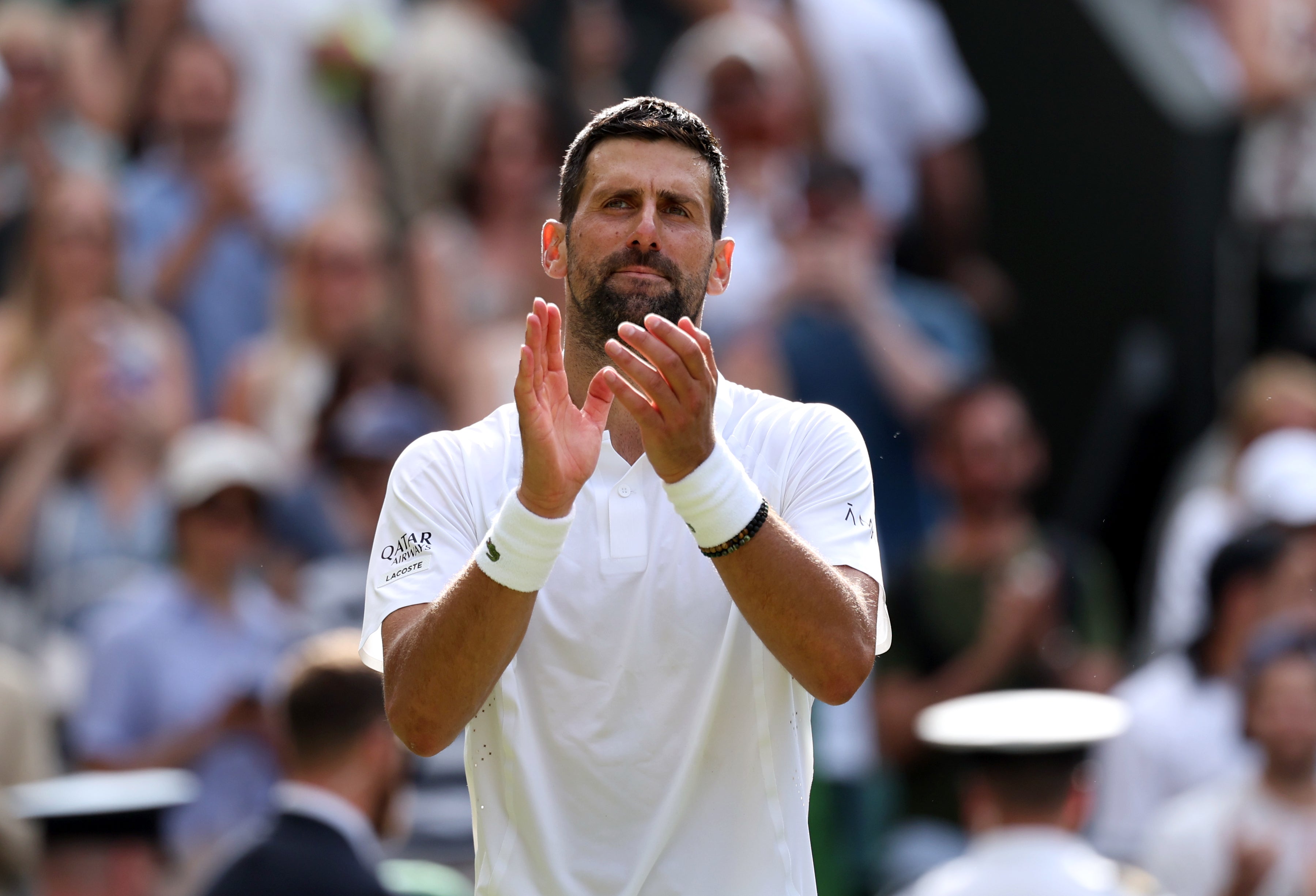 Djokovic stands three wins away from a record 25th grand slam title, and an eighth at Wimbledon (Getty)