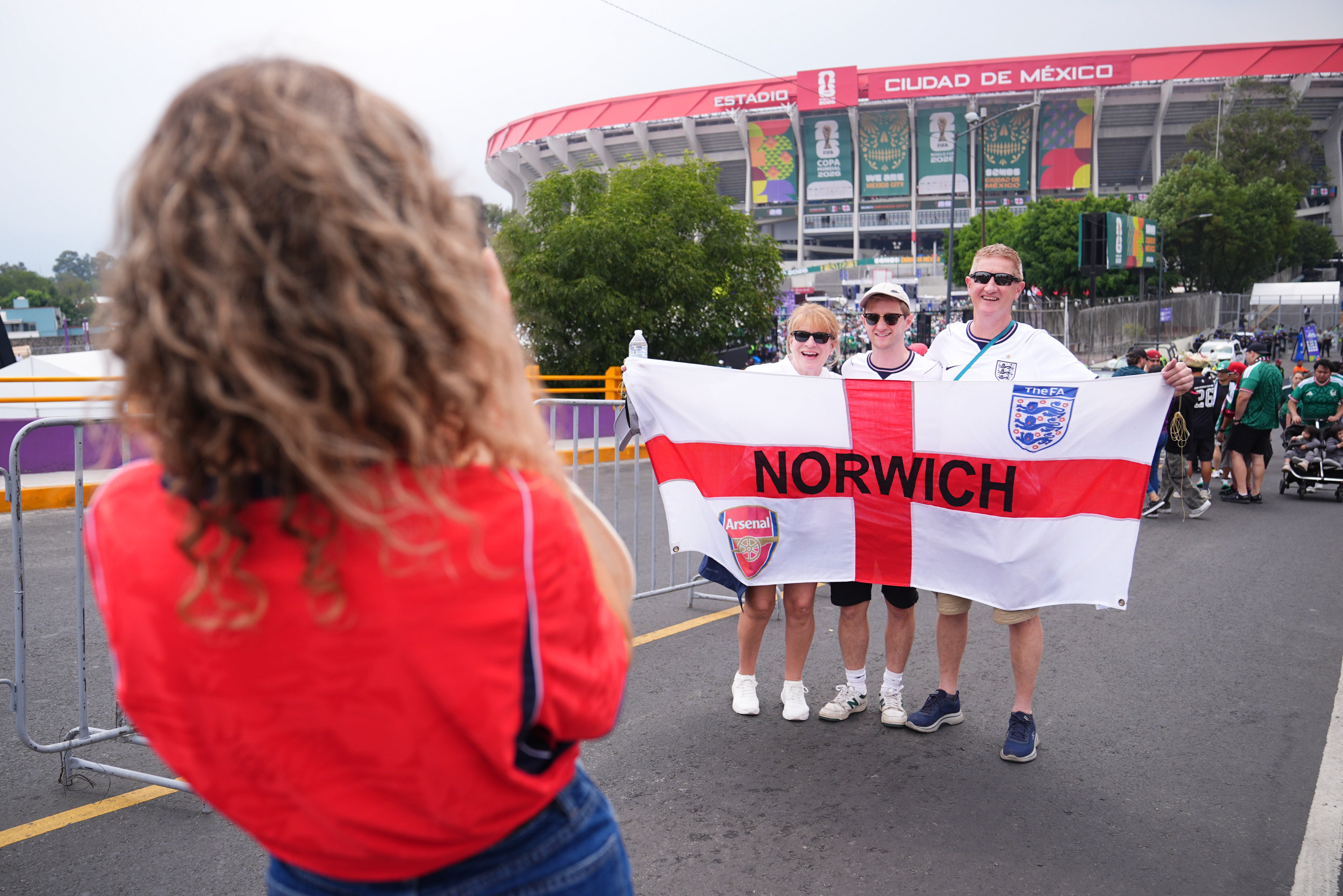 England fans outside the stadium in Mexico City (James Manning/PA (PA Wire)