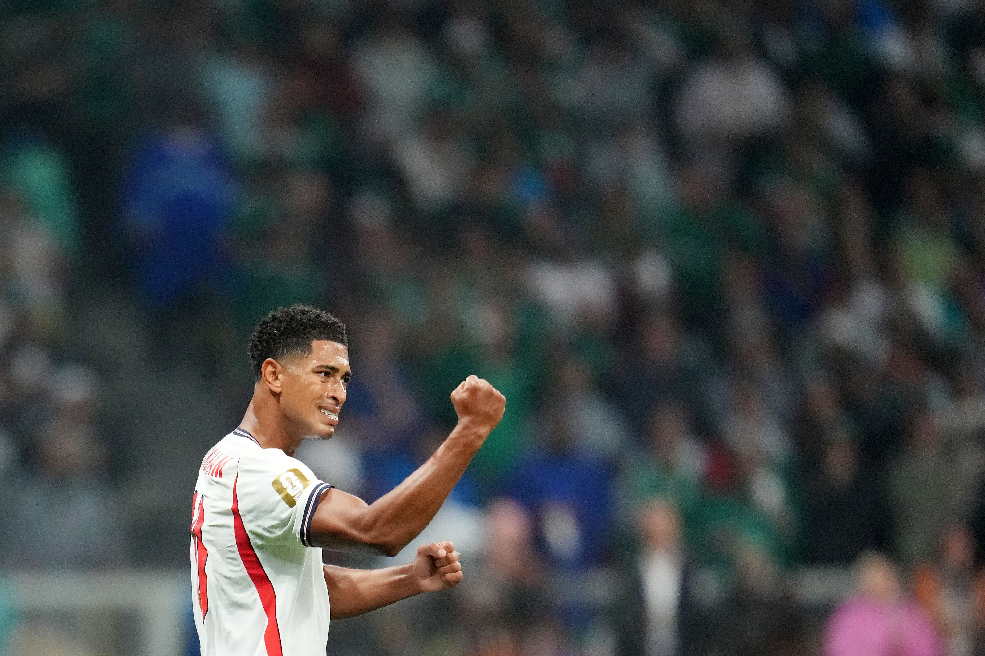 England’s Jude Bellingham celebrates scoring (Nick Potts/PA)