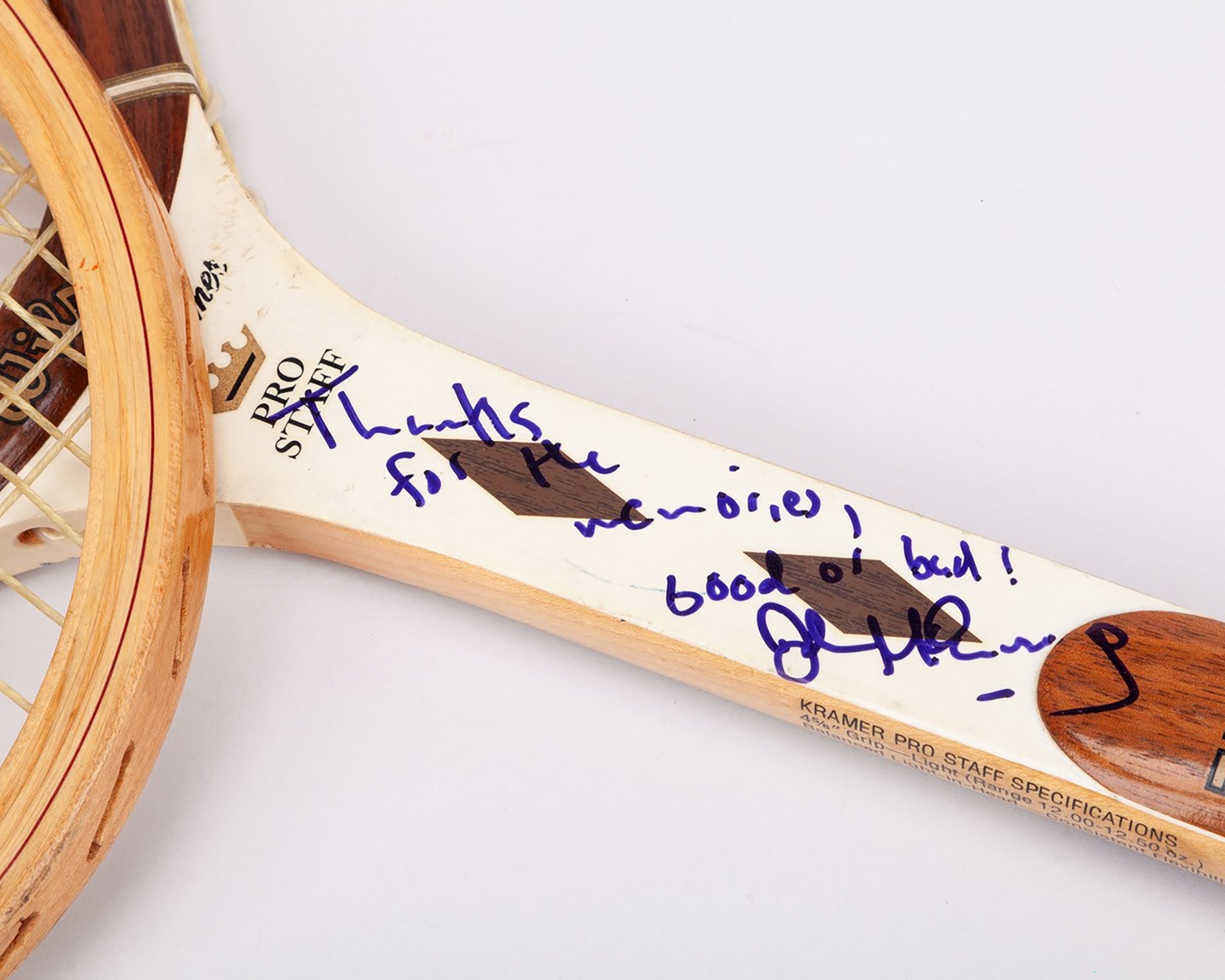 The racket has a message on it (PA)